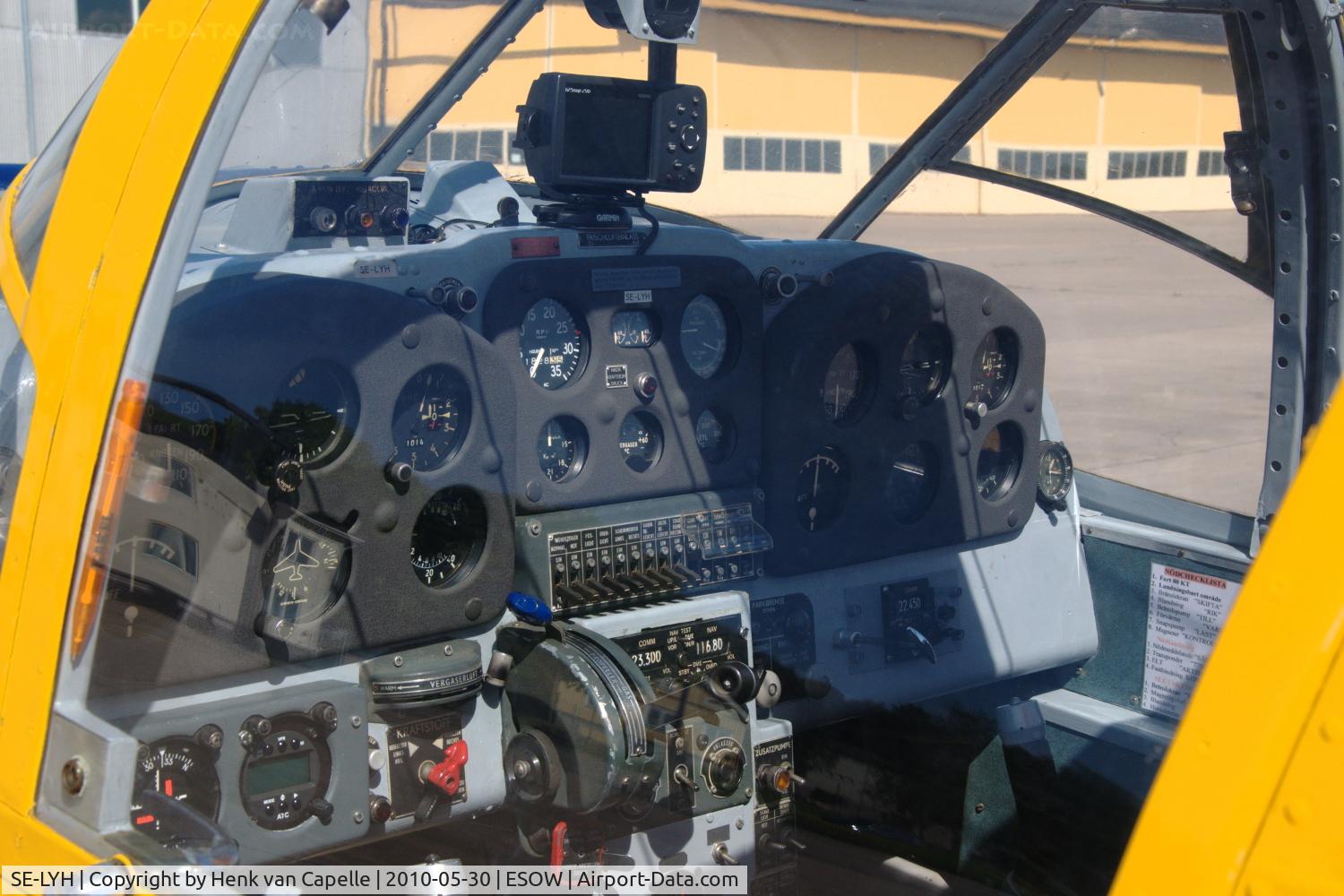 SE-LYH, 1965 Saab 91D Safir C/N 91-470, Saab Safir cockpit.