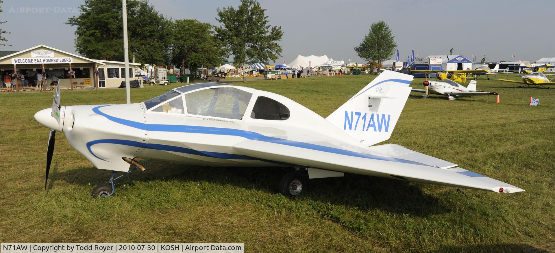 N71AW, 2010 Dyke JD-2 Delta C/N 1123, EAA AIRVENTURE 2010