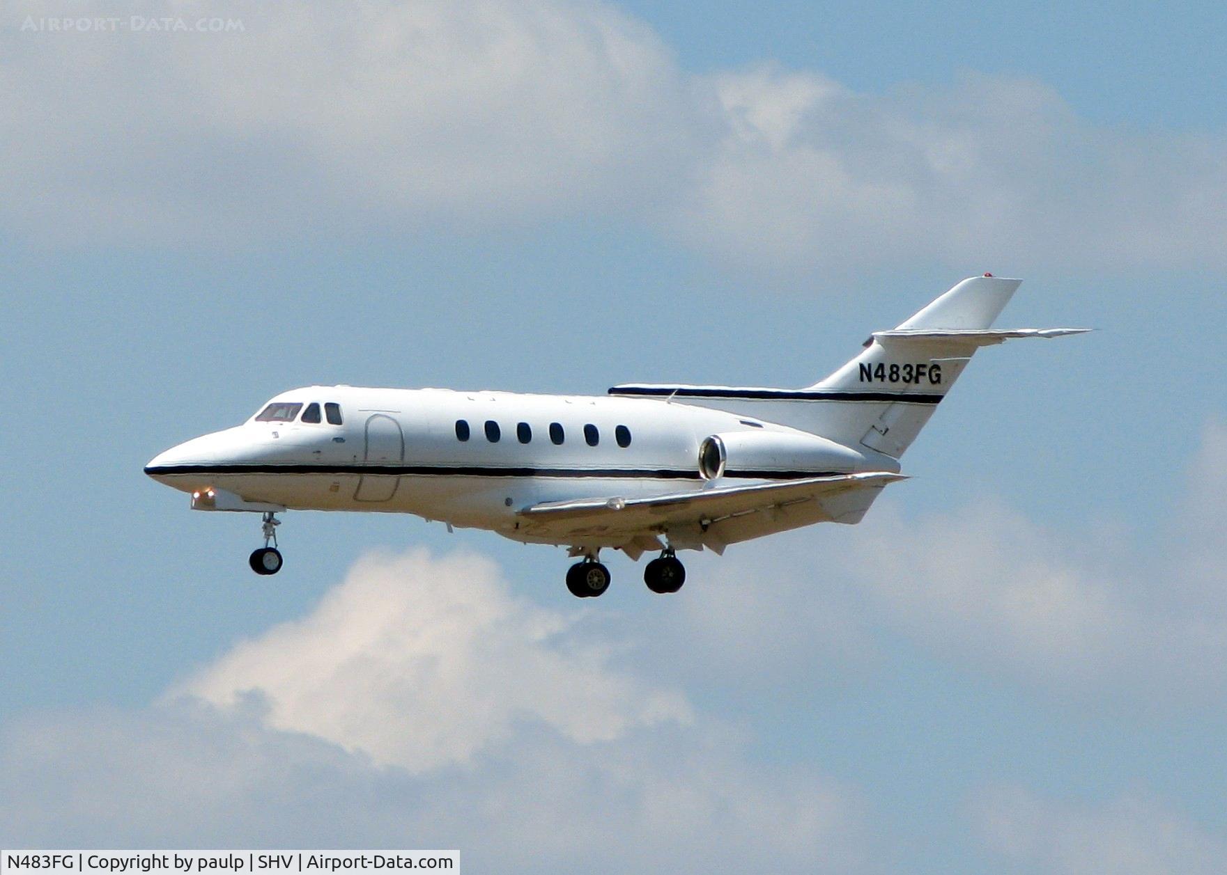 N483FG, 1980 Hawker Siddeley HS.125 Series 700A C/N 257094, Landing at Shreveport Regional.