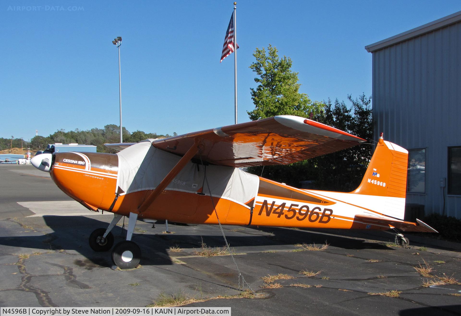 N4596B, 1955 Cessna 180 C/N 31495, 1955 Cessna 180 with cover @ Auburn, CA