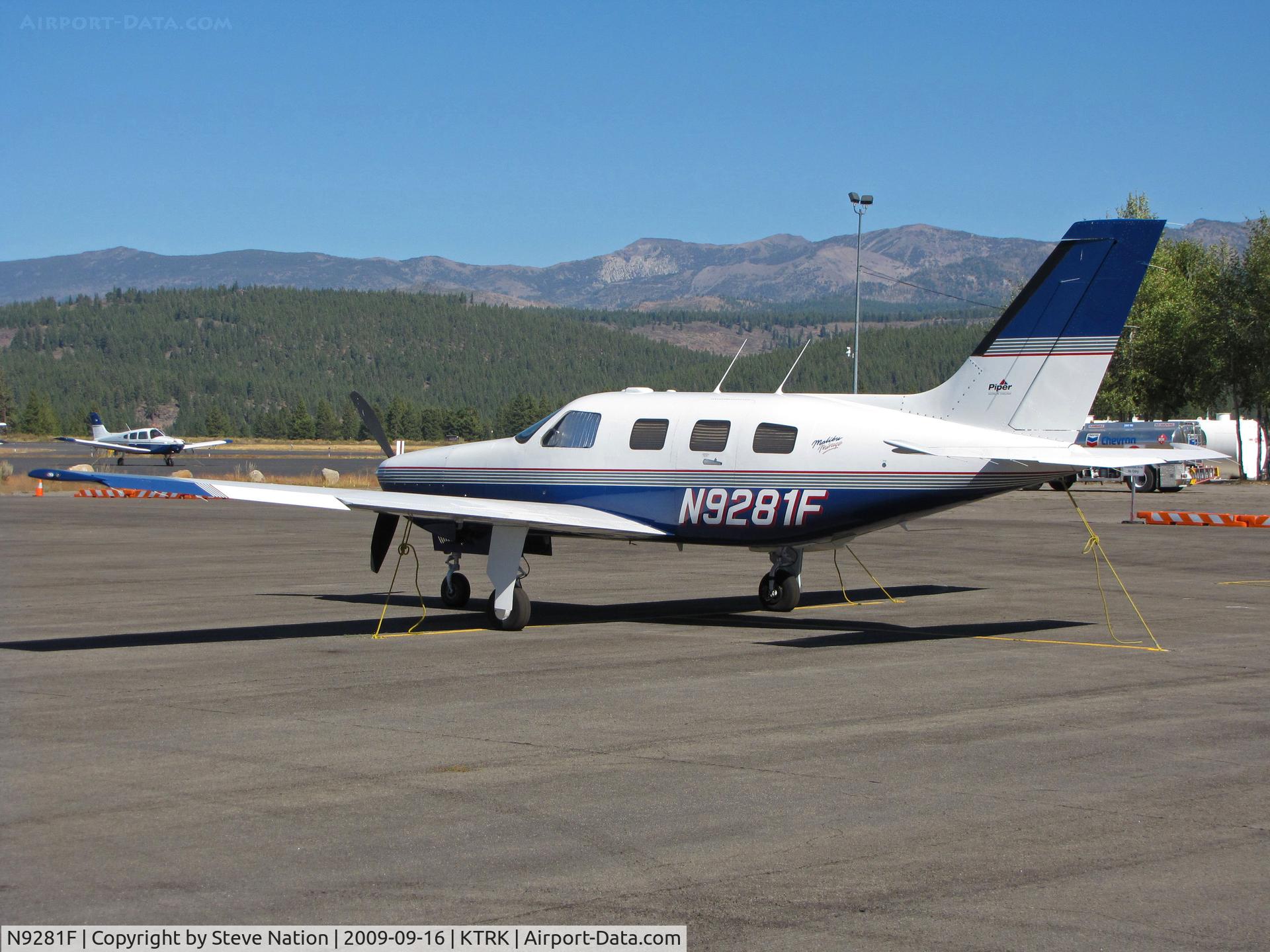 N9281F, 1997 Piper PA-46-350P Malibu Mirage C/N 4636095, 1997 Piper PA-46-350P @ Tahoe-Truckee Airport, CA