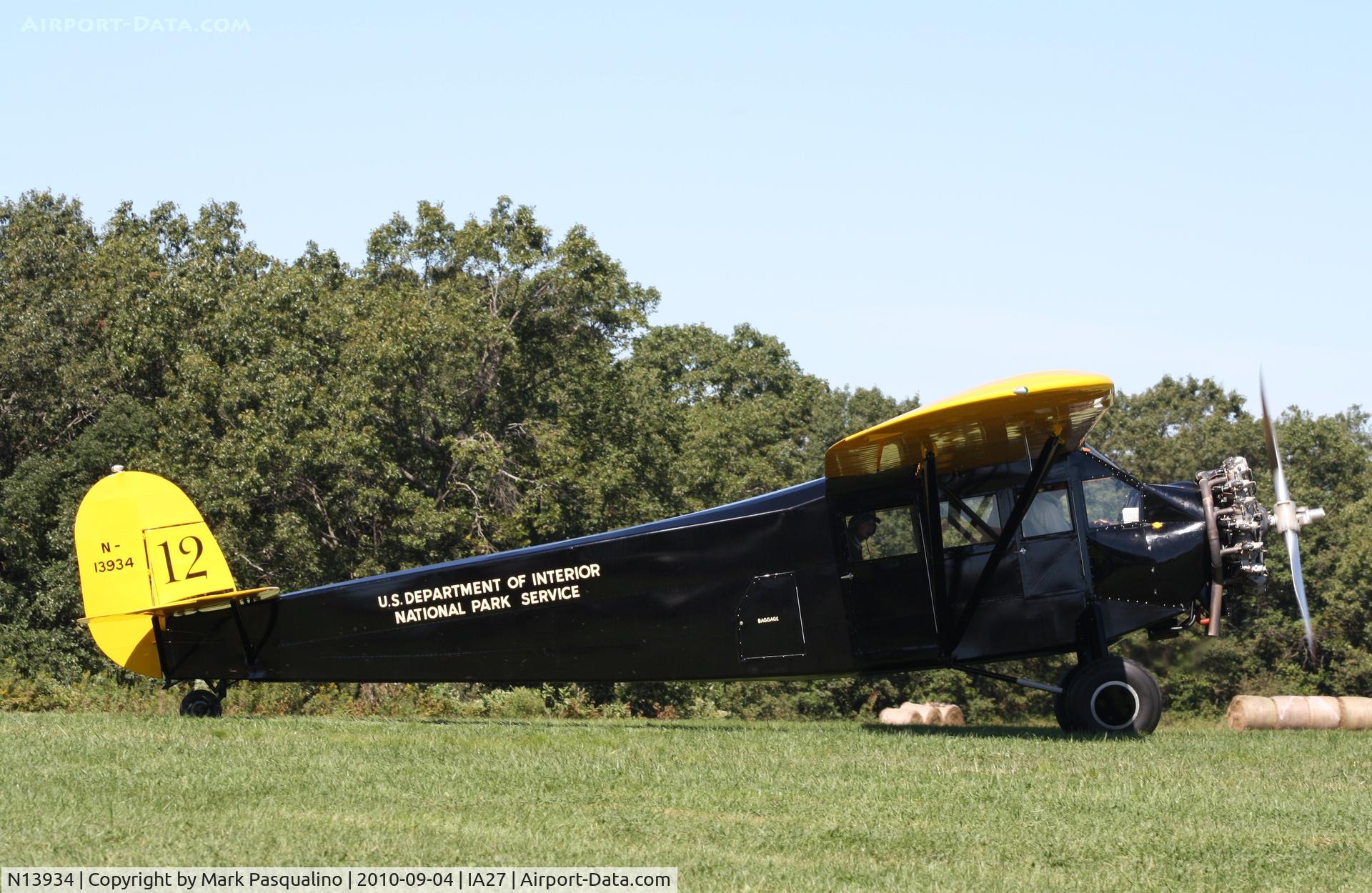 N13934, 1928 Fairchild FC-2W-2 C/N 531, Fairchild FC-2-W2