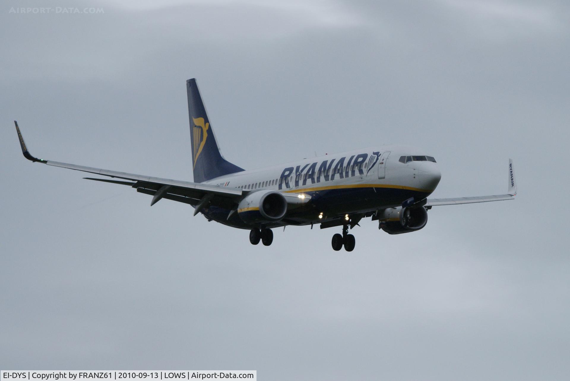 EI-DYS, 2008 Boeing 737-8AS C/N 37514, Ryanair