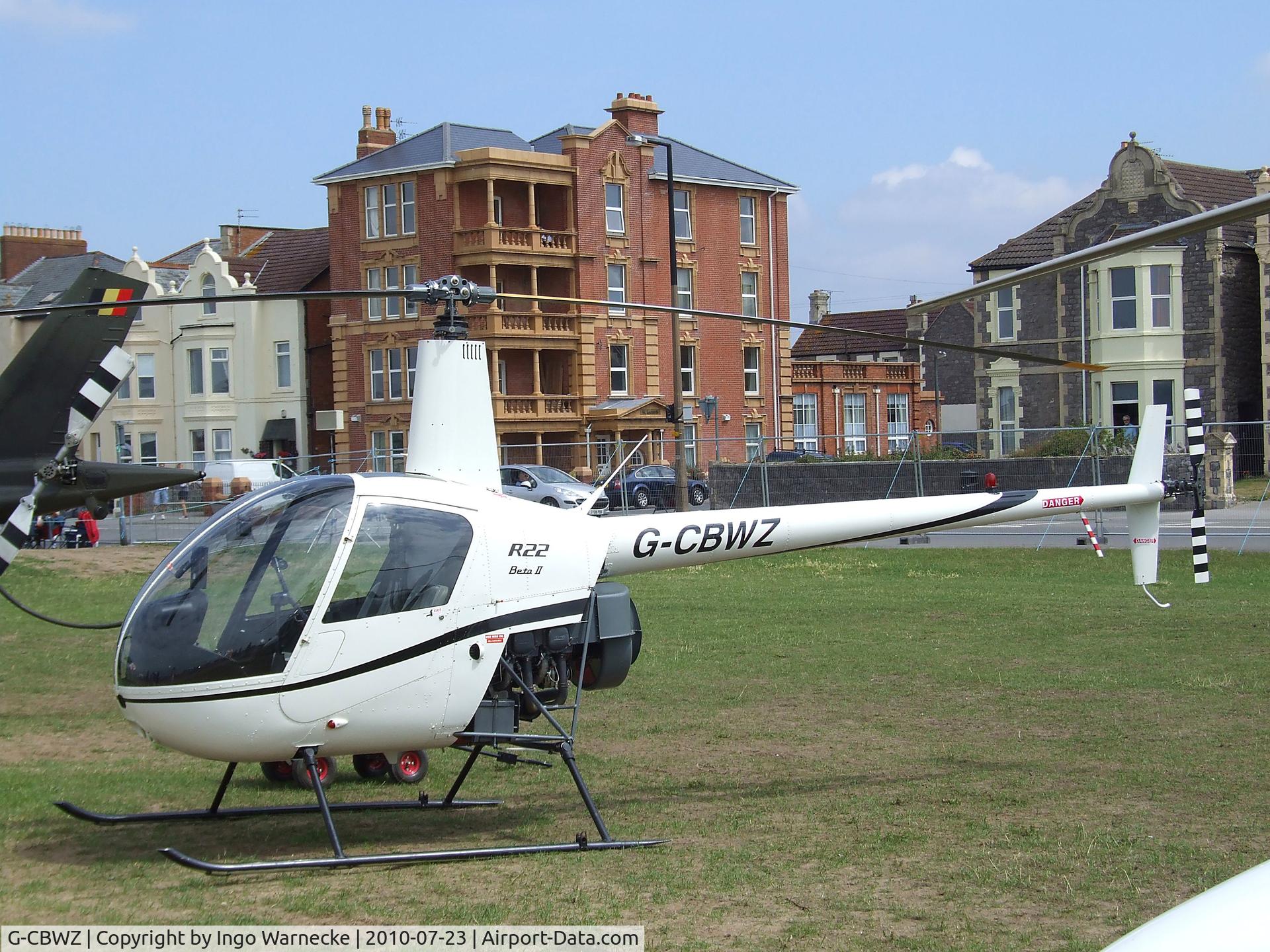G-CBWZ, 2000 Robinson R22 Beta C/N 3101, Robinson R22 Beta at the 2010 Helidays on the Weston-super-Mare seafront