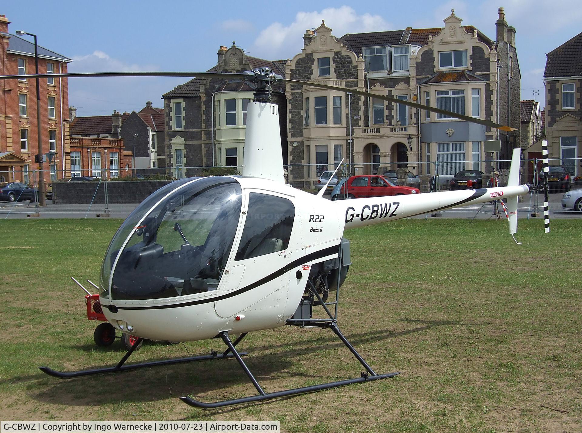 G-CBWZ, 2000 Robinson R22 Beta C/N 3101, Robinson R22 Beta at the 2010 Helidays on the Weston-super-Mare seafront