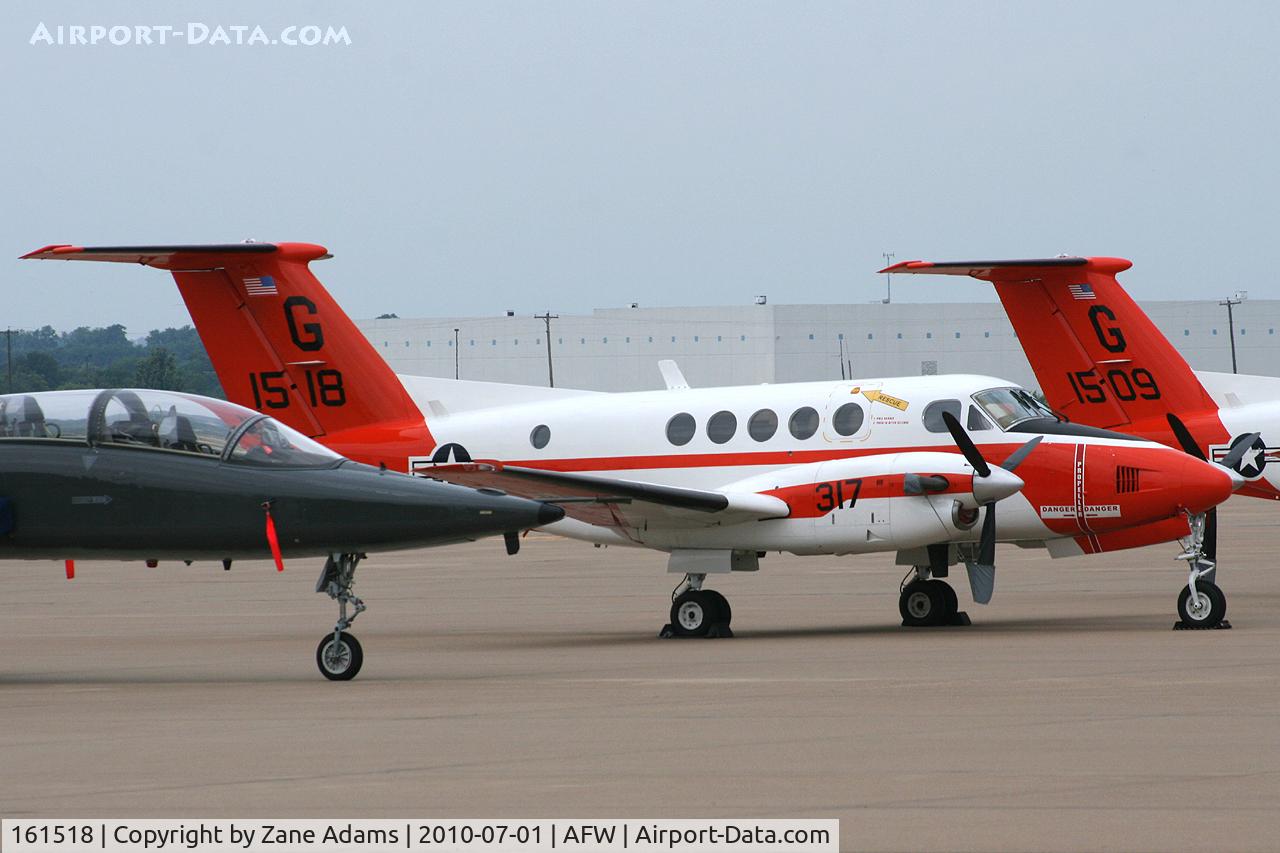 161518, 1982 Beech TC-12B Huron C/N BJ-66, US Navy TC-12B escaping NAS Kingsville and possible damage from Hurricane Alex. Alliance Airport - Fort Worth, TX
