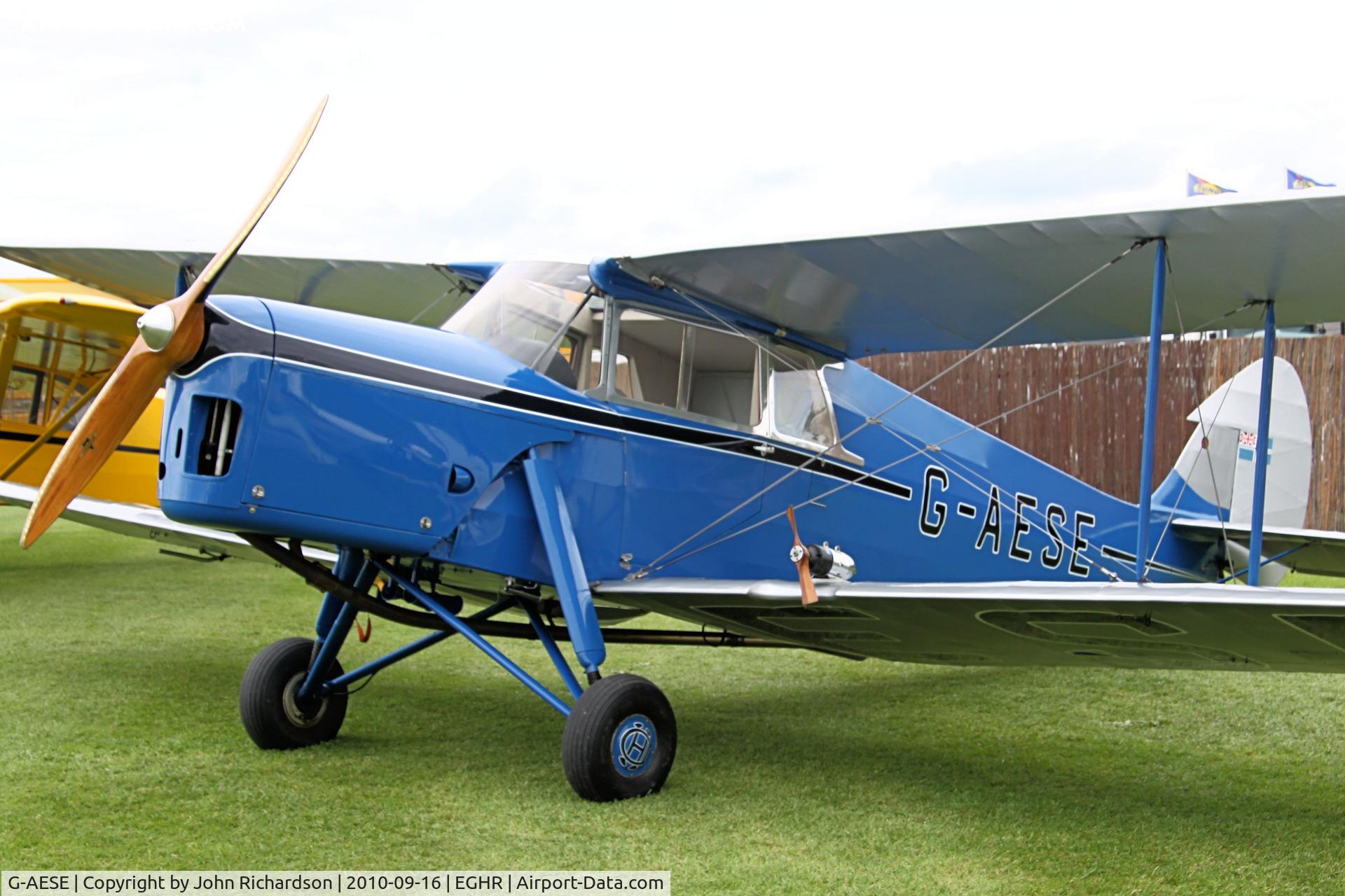 G-AESE, 1937 De Havilland DH.87B Hornet Moth C/N 8108, At Goodwood for the Revival Meeting