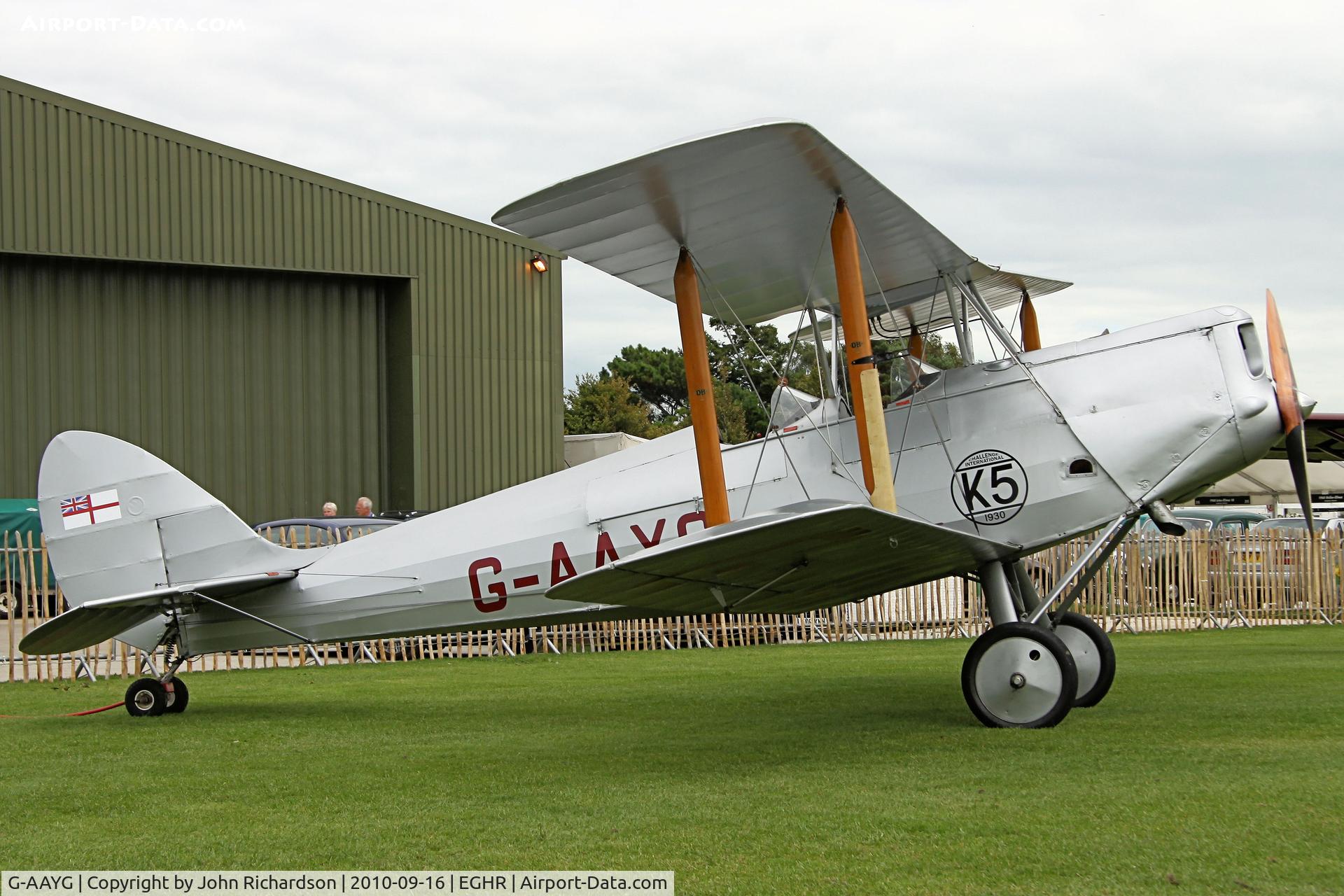 G-AAYG, De Havilland DH60M MOTH C/N 1546, At Goodwood for the Revival Meeting