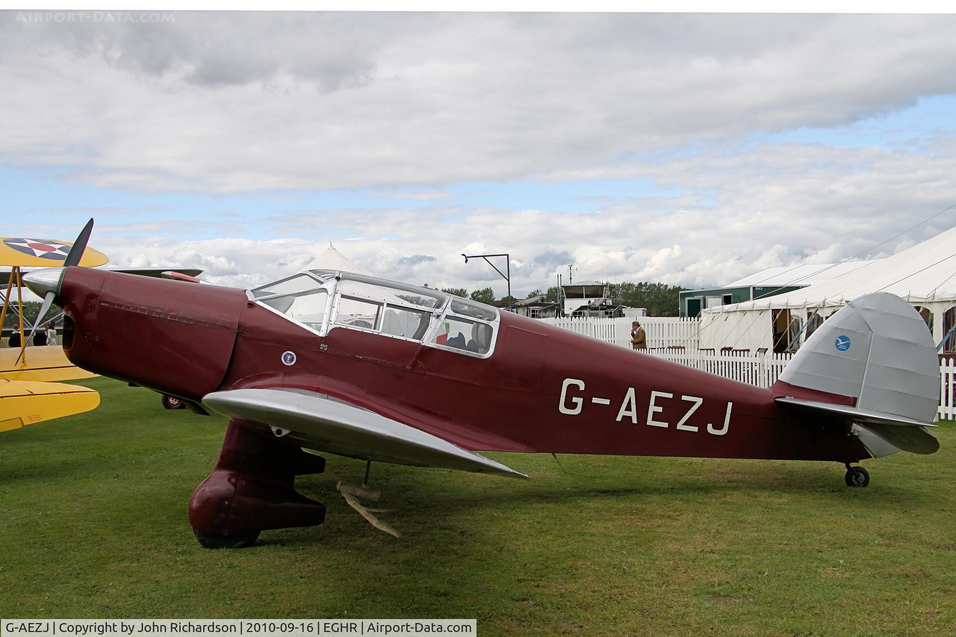 G-AEZJ, 1937 Percival P-10 Vega Gull C/N K.65, At Goodwood for the Revival Meeting