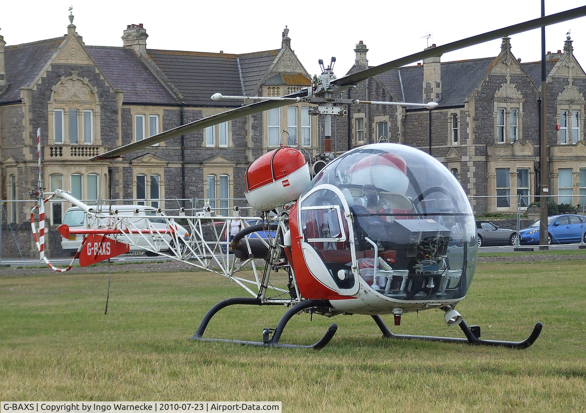 G-BAXS, 1969 Bell 47G-5 C/N 7908, Bell 47G-5 at the 2010 Helidays on the Weston-super-Mare