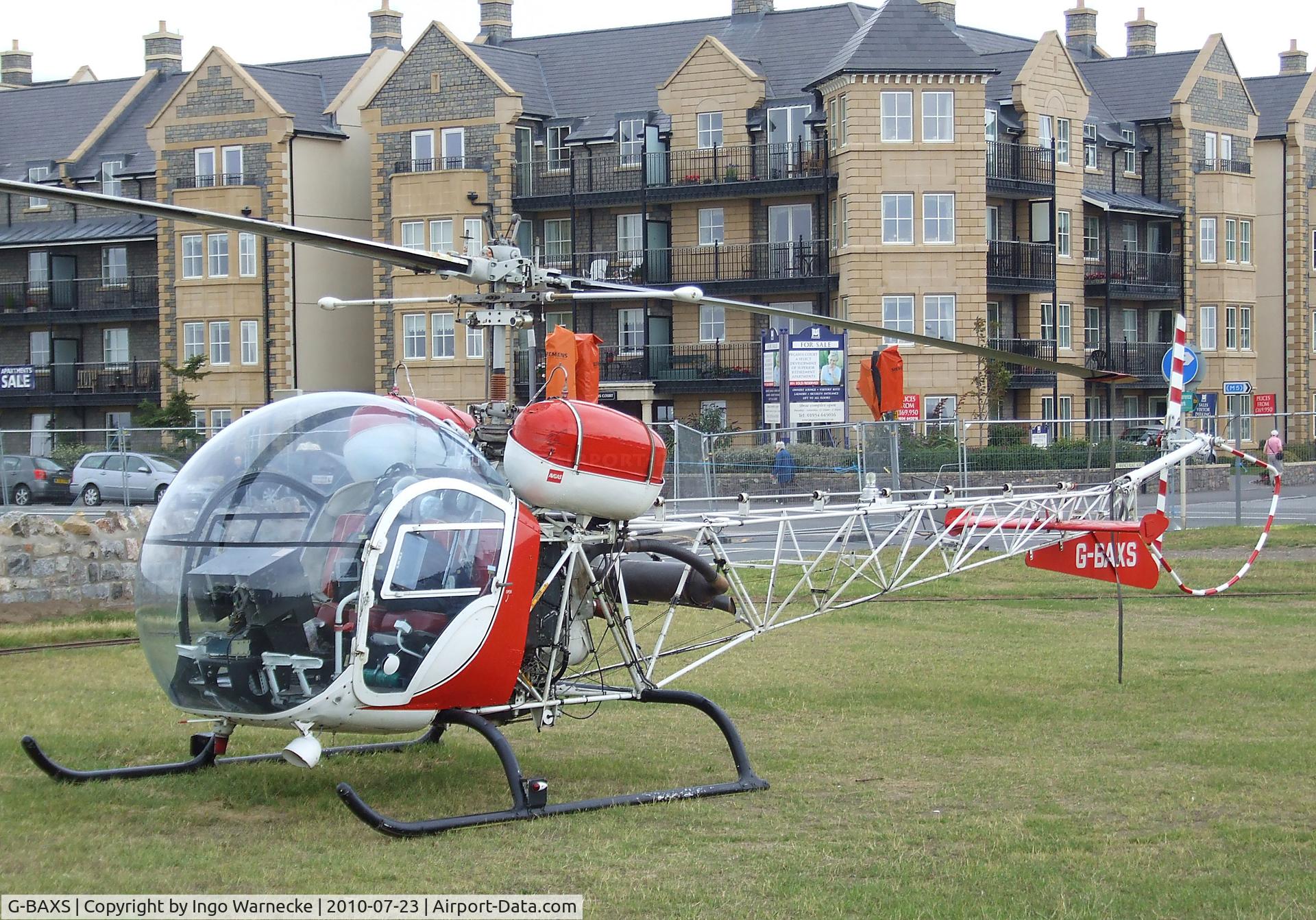 G-BAXS, 1969 Bell 47G-5 C/N 7908, Bell 47G-5 at the 2010 Helidays on the Weston-super-Mare