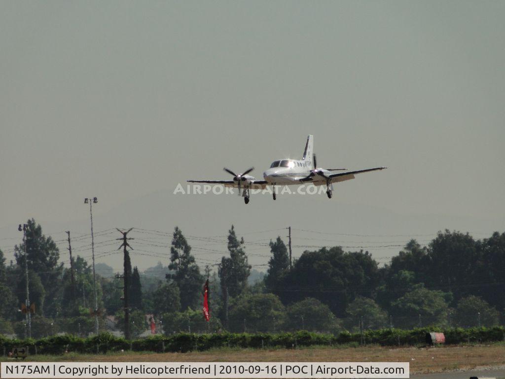 N175AM, Cessna 421C Golden Eagle C/N 421C1221, On final approach to runway 26L after being worked on by Howard Aviation