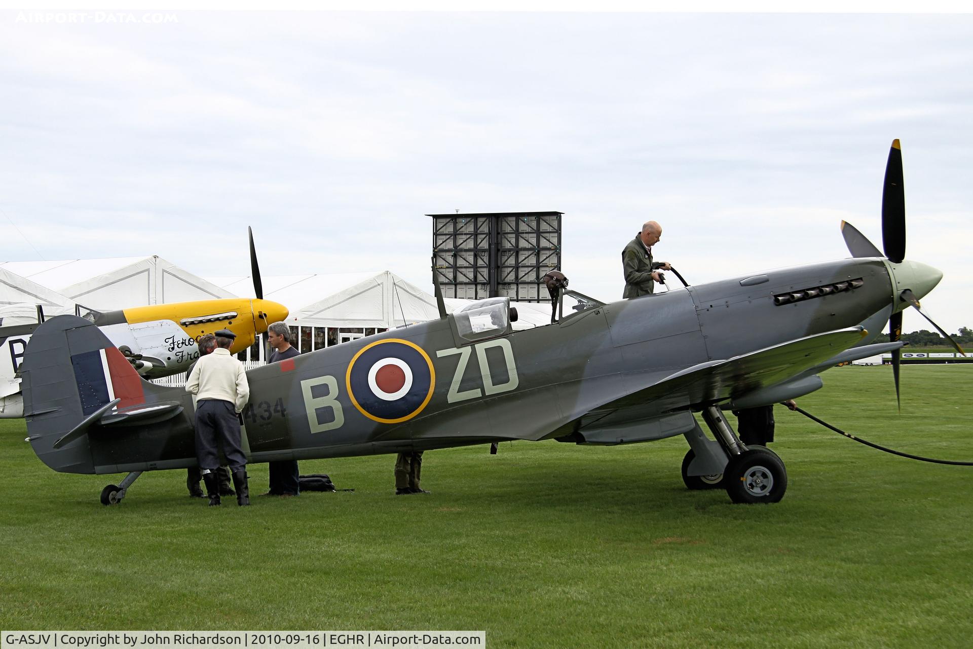 G-ASJV, 1943 Supermarine 361 Spitfire LF.IXb C/N CBAF.IX.552, At Goodwood for the Revival Meeting