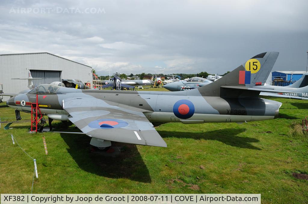 XF382, 1956 Hawker Hunter F.6A C/N S4/U/3282, displayed in the Midland Air Museum at Coventry Baginton