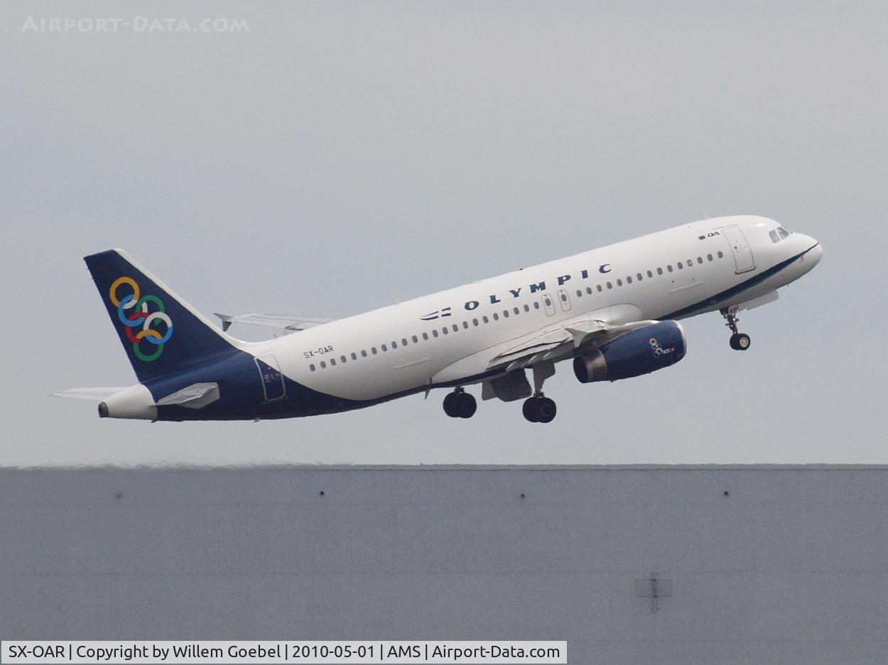 SX-OAR, 2009 Airbus A320-232 C/N 3812, Take off of the  