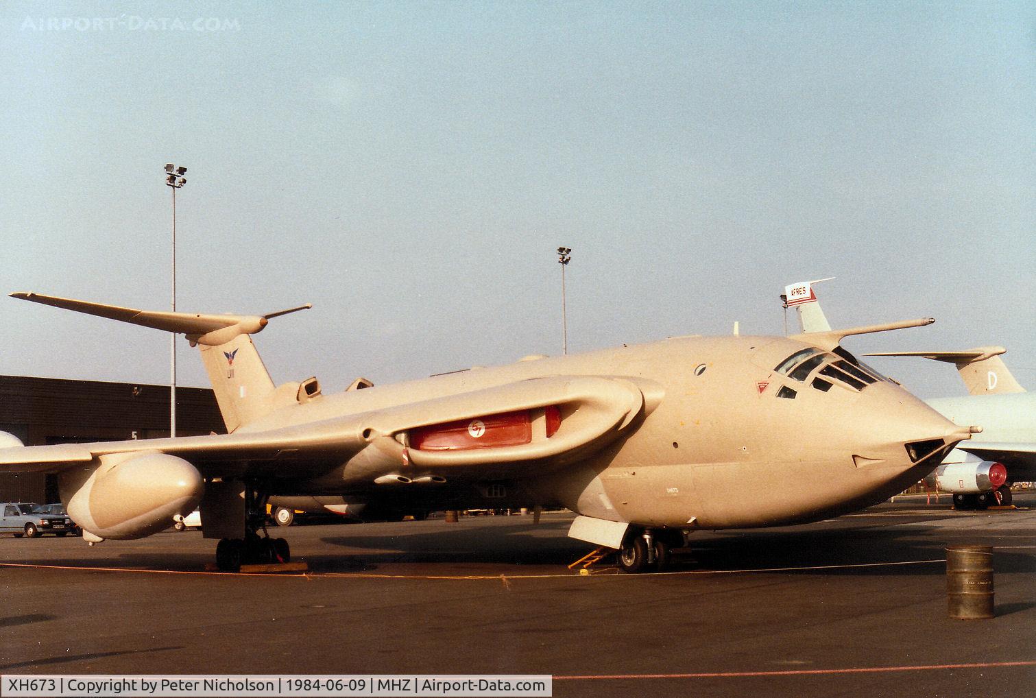 XH673, 1960 Handley Page Victor K.2 C/N HP80/58, Victor K.2 of 57 Squadron based at RAF Marham on display at the 1984 RAF Mildenhall Air Fete.