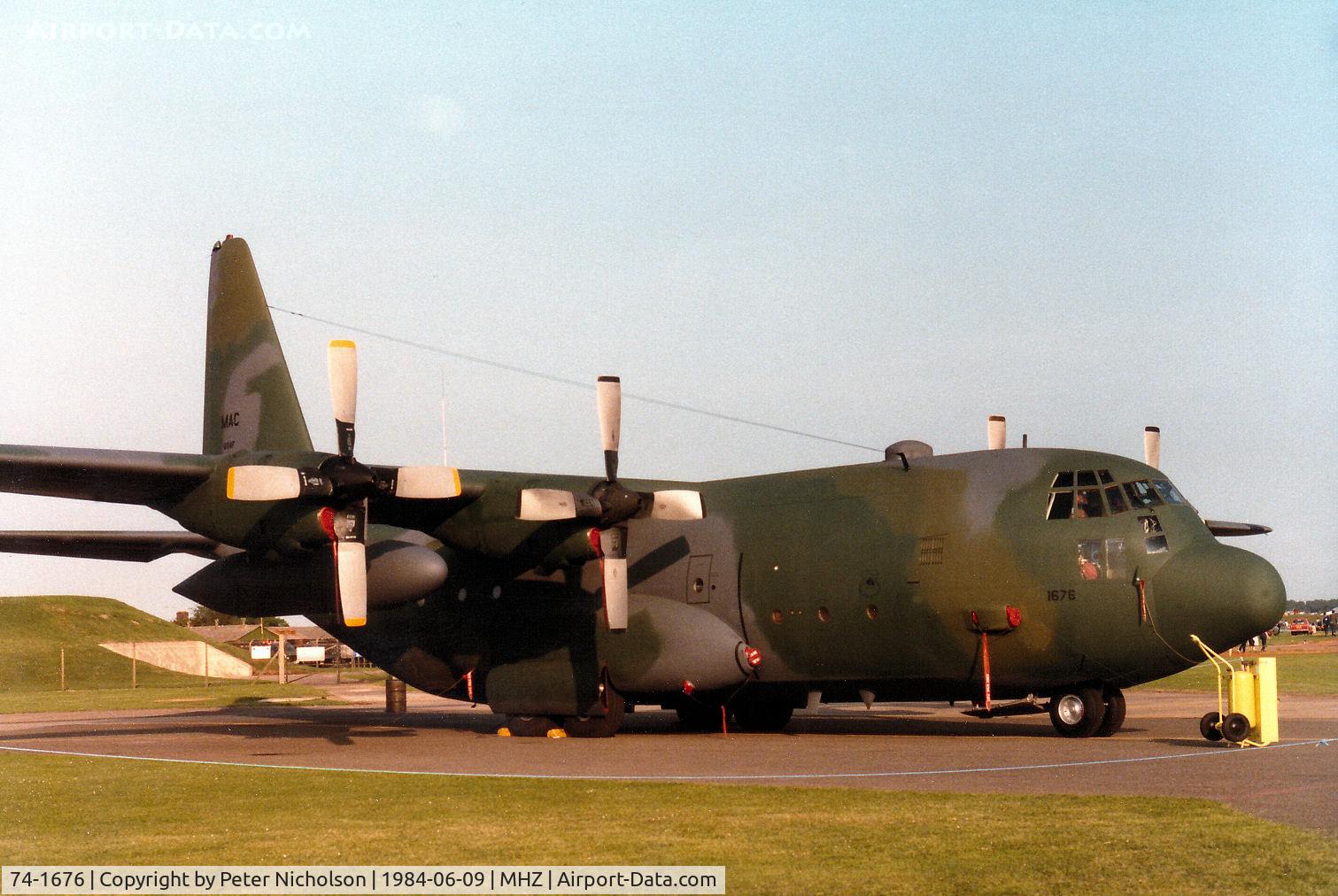 74-1676, 1974 Lockheed C-130H Hercules C/N 382-4641, Another view of the Dyess AFB C-130H Hercules of 463rd Military Airlift Wing on display at the 1984 RAF Mildenhall Air Fete.