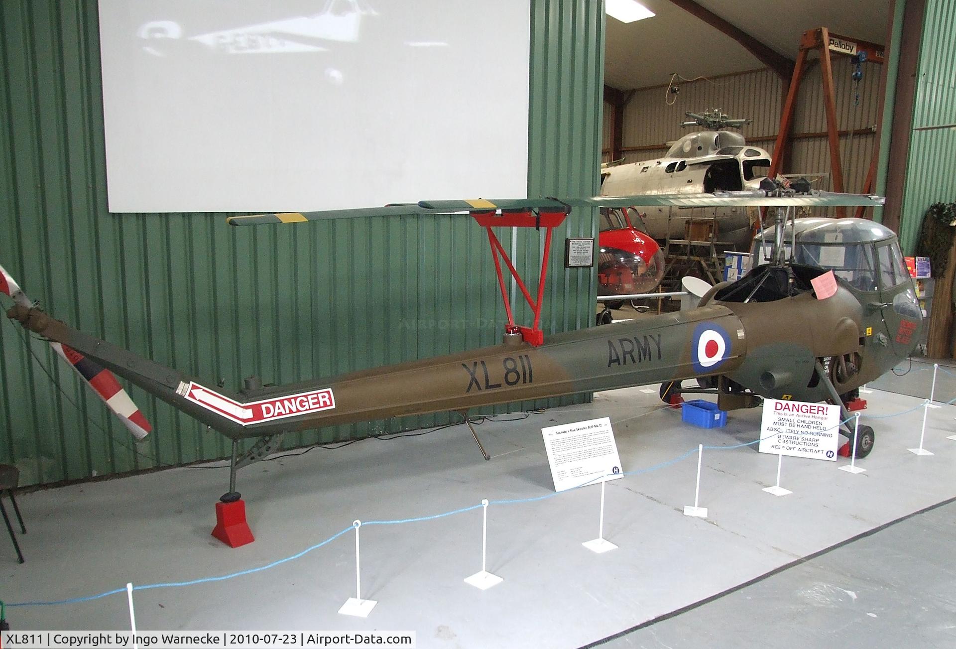 XL811, 1958 Saunders-Roe Skeeter AOP.12 C/N S2/5096, Saunders Roe Skeeter AOP12 at the Helicopter Museum, Weston-super-Mare