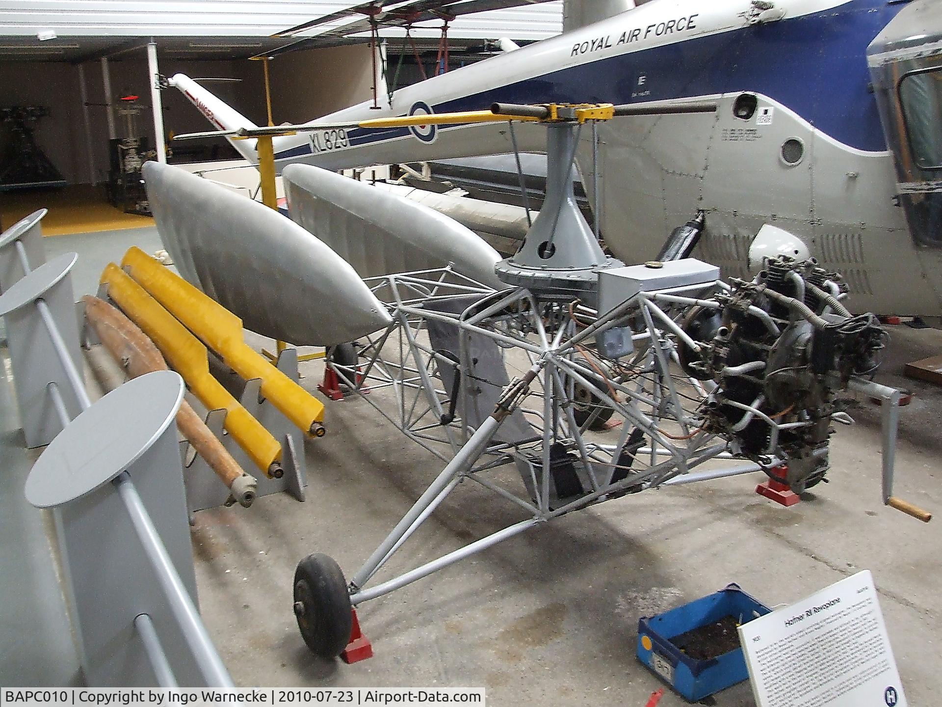 BAPC010, 1932 Hafner R-II Revoplane C/N BAPC.010, Hafner R-11 at the Helicopter Museum, Weston-super-Mare