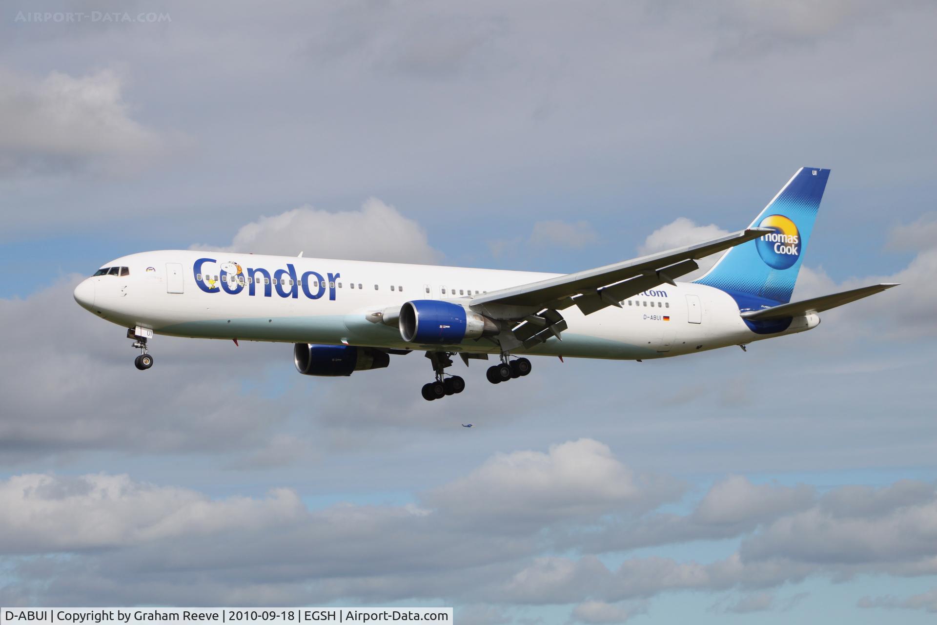D-ABUI, 1994 Boeing 767-330/ER C/N 26988, Note Snoopy on Condor logo.