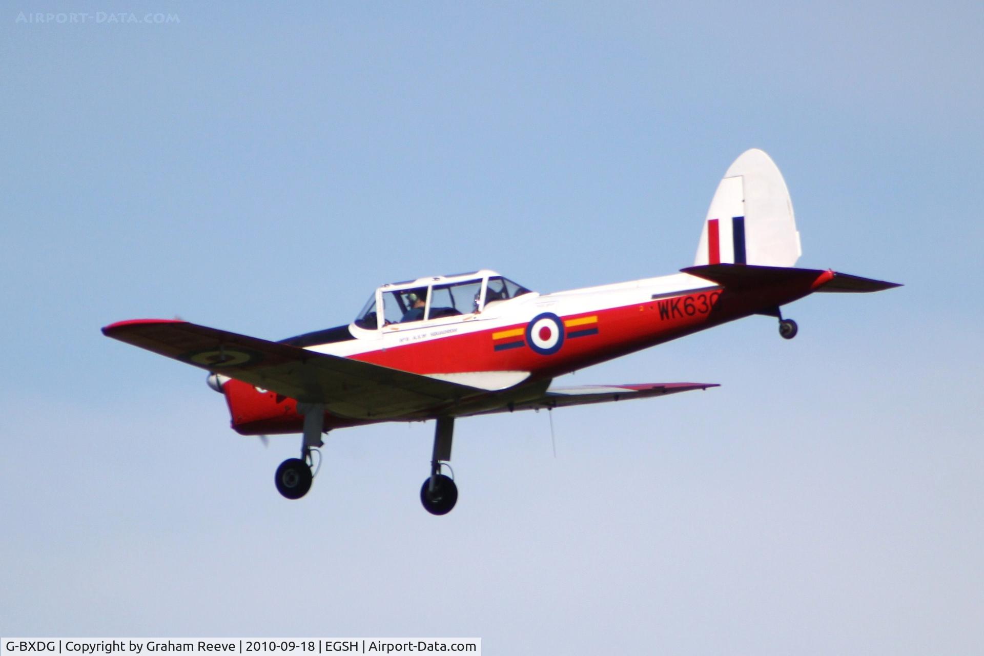 G-BXDG, 1950 De Havilland DHC-1 Chipmunk T.10 C/N C1/0644, On finals to Norwich.