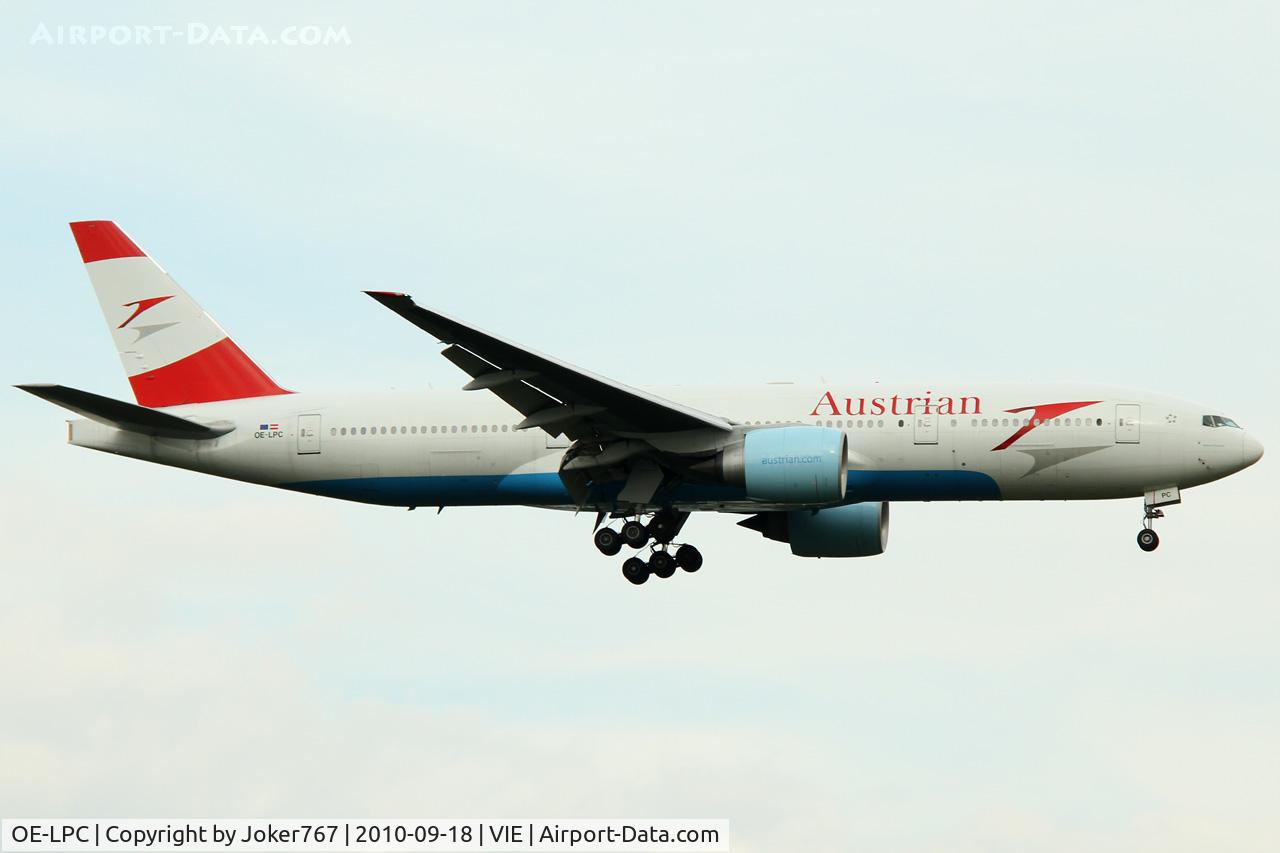 OE-LPC, 2002 Boeing 777-2Z9/ER C/N 29313, Austrian Airlines