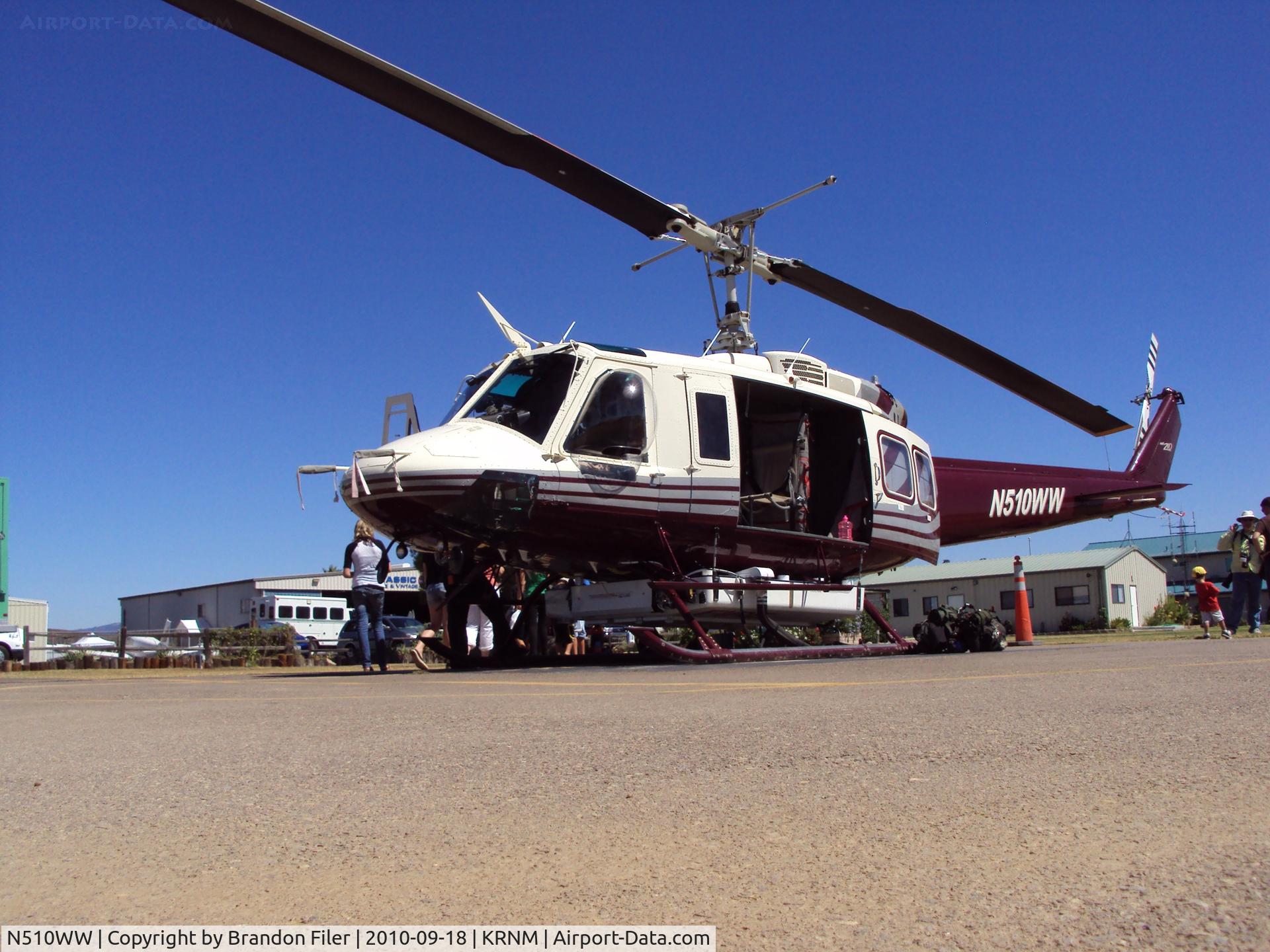 N510WW, 2008 Bell 210 C/N 21003, Bell 210 at 2010 Ramona Airport Open House. Shortly after this photo was taken, this helicopter, along with some air tankers, left to fight a fire.