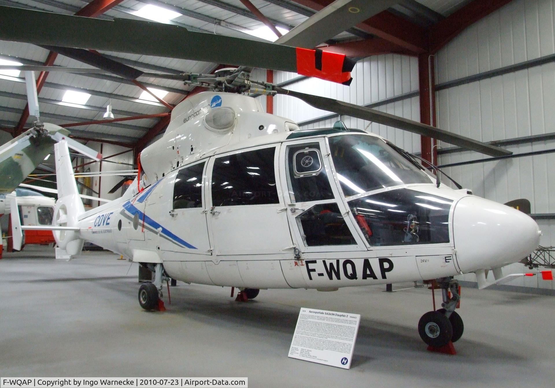 F-WQAP, Eurocopter SA365N Dauphin C/N 6001, Aerospatiale SA.365N Dauphin II at the Helicopter Museum, Weston-super-Mare