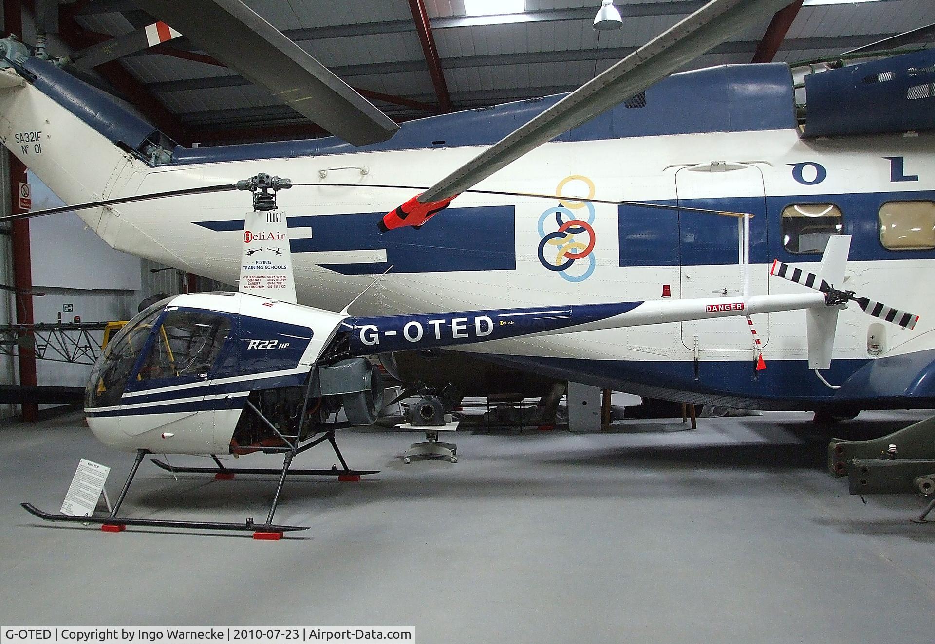 G-OTED, 1981 Robinson R22 C/N 0209, Robinson R22 HP at the Helicopter Museum, Weston-super-Mare