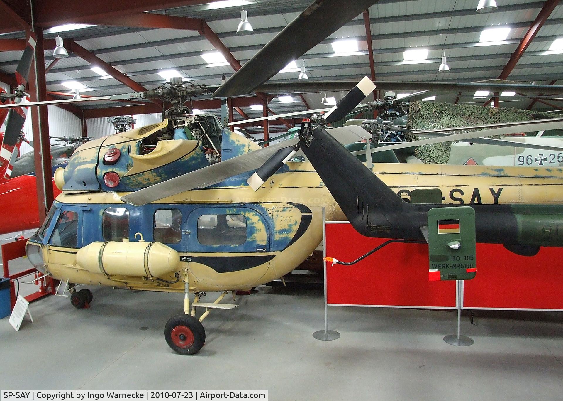SP-SAY, 1985 PZL-Swidnik Mi-2 C/N 529538125, Mil (PZL-Swidnik) Mi-2 Hoplite at the Helicopter Museum, Weston-super-Mare