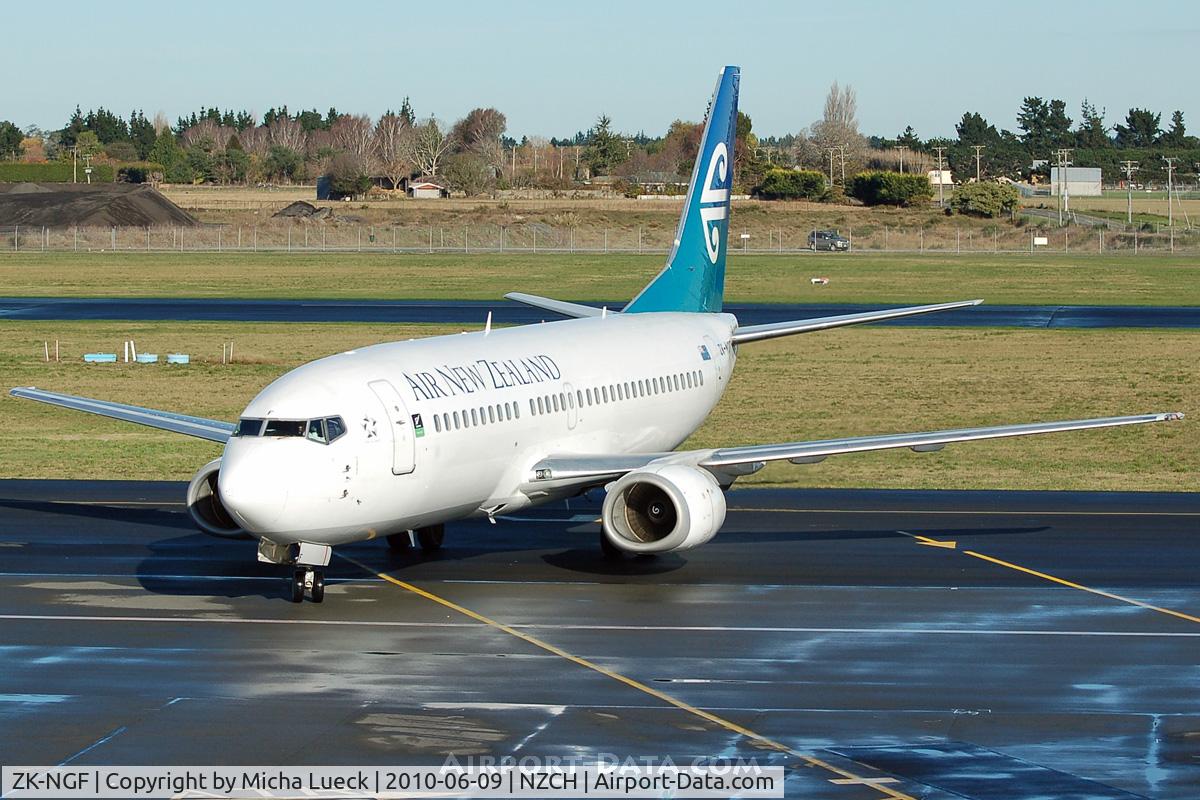 ZK-NGF, 1998 Boeing 737-3U3 C/N 28734, At Christchurch