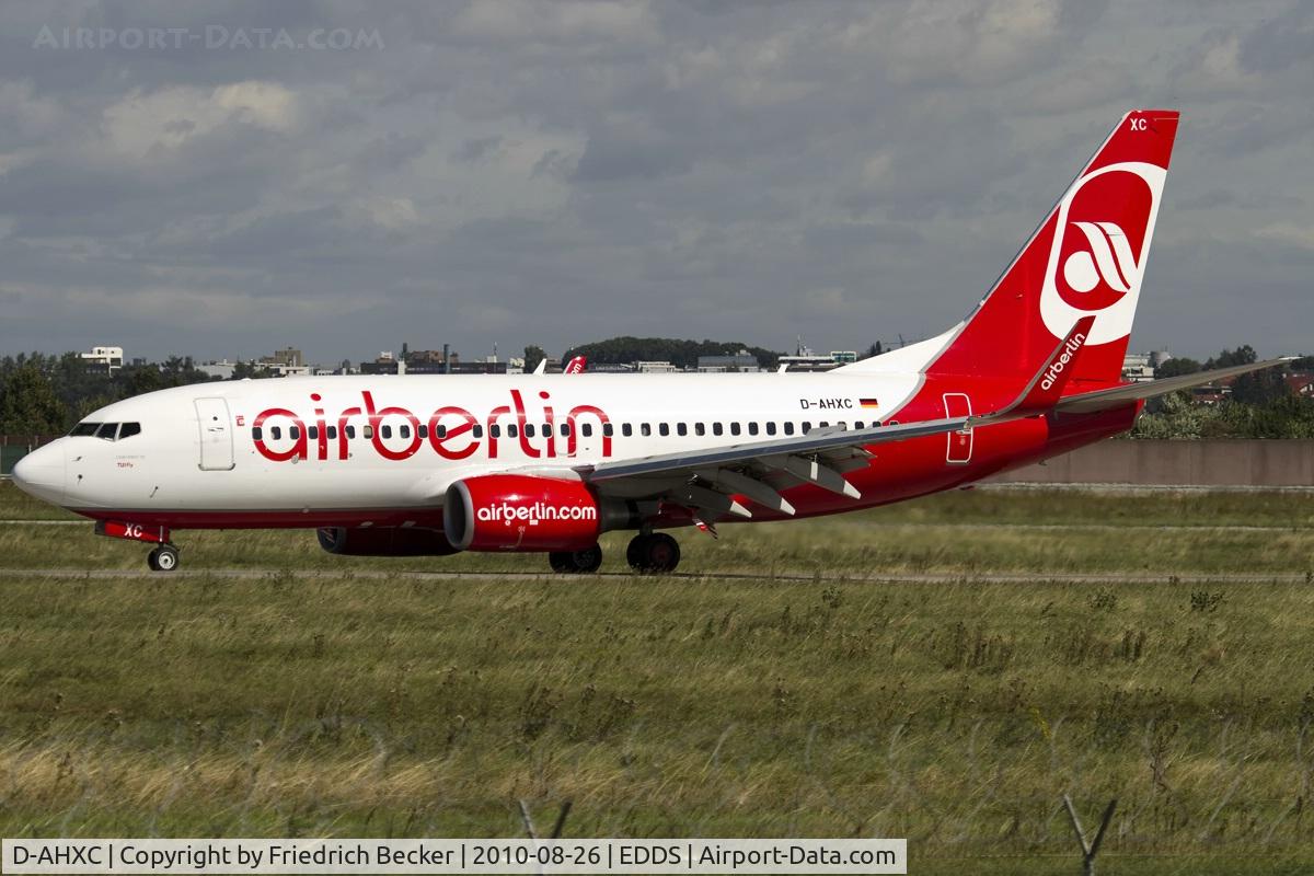 D-AHXC, 2007 Boeing 737-7K5 C/N 34693, decelerating after touchdown