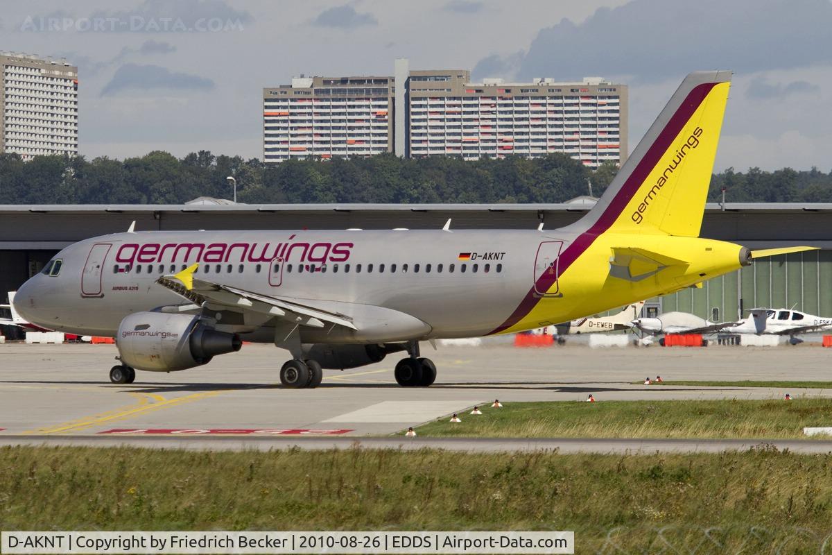 D-AKNT, 2005 Airbus A319-112 C/N 2607, taxying to the gate