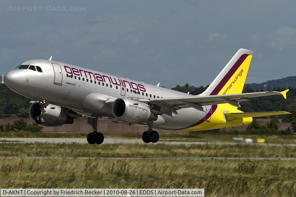 D-AKNT, 2005 Airbus A319-112 C/N 2607, departure from Stuttgart