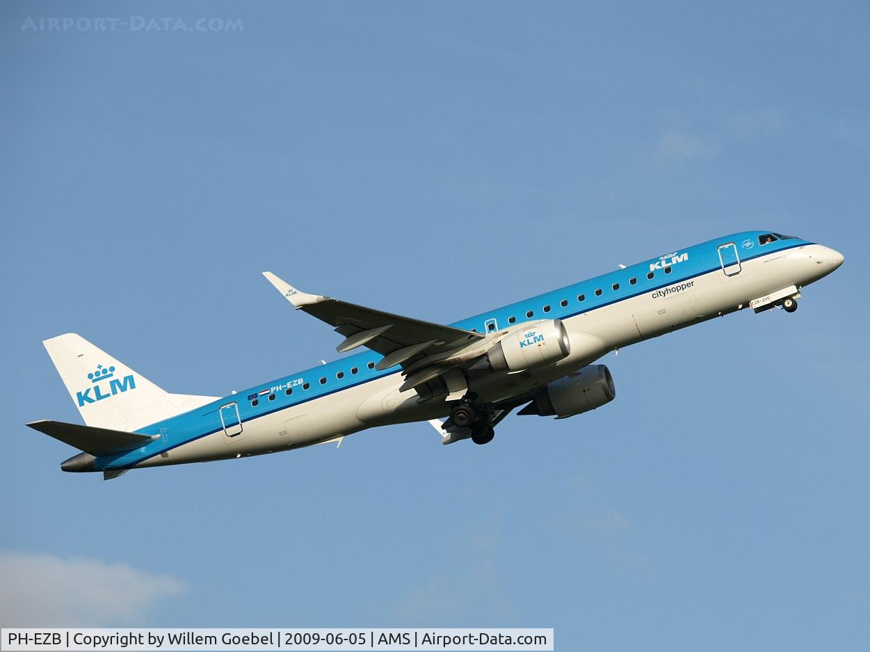 PH-EZB, 2008 Embraer 190LR (ERJ-190-100LR) C/N 19000235, Take off of the 