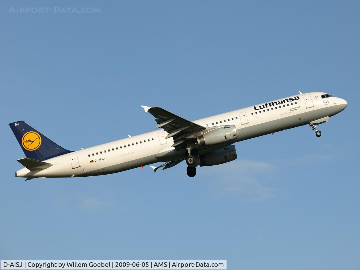 D-AISJ, 2008 Airbus A321-231 C/N 3360, Take off of the 