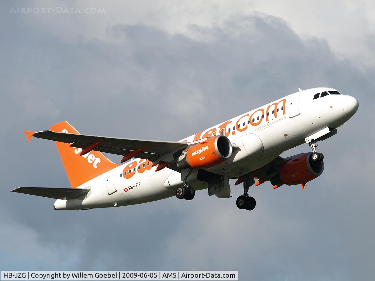 HB-JZG, 2004 Airbus A319-111 C/N 2196, Take off of the 
