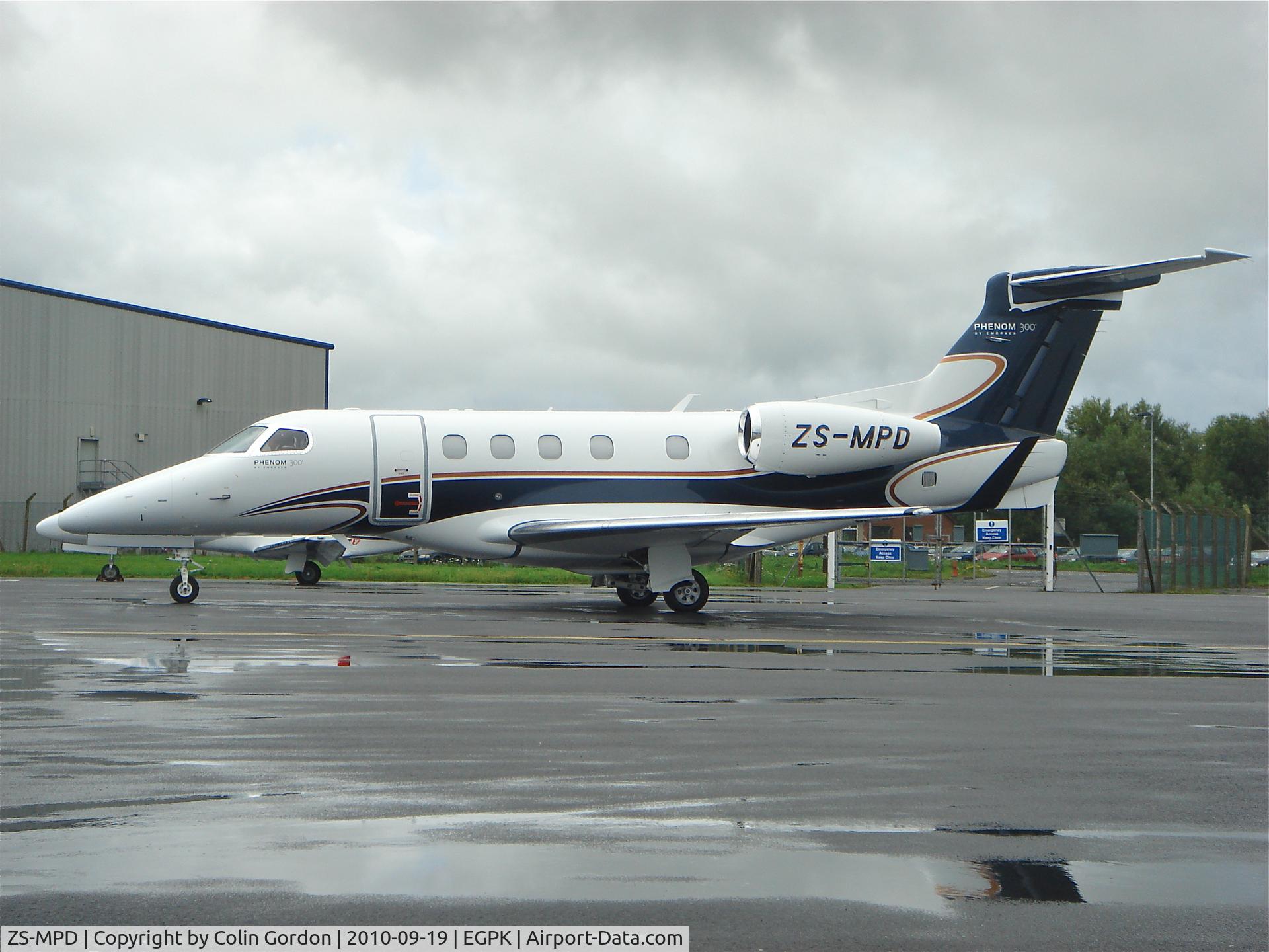 ZS-MPD, 2010 Embraer EMB-505 Phenom 300 C/N 50500021, Prestwick Airport, Scotland (EGPK)