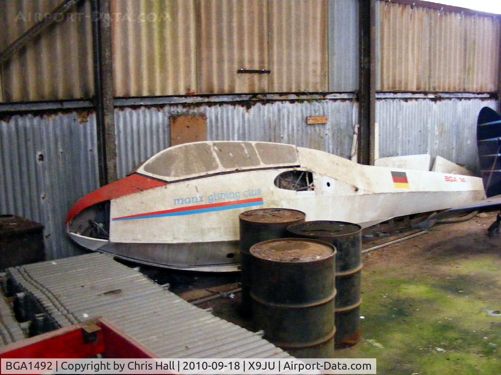 BGA1492, Scheibe Bergfalke II C/N 184, Scheibe Bergfalke II in storage at Jurby Airfield, IOM.