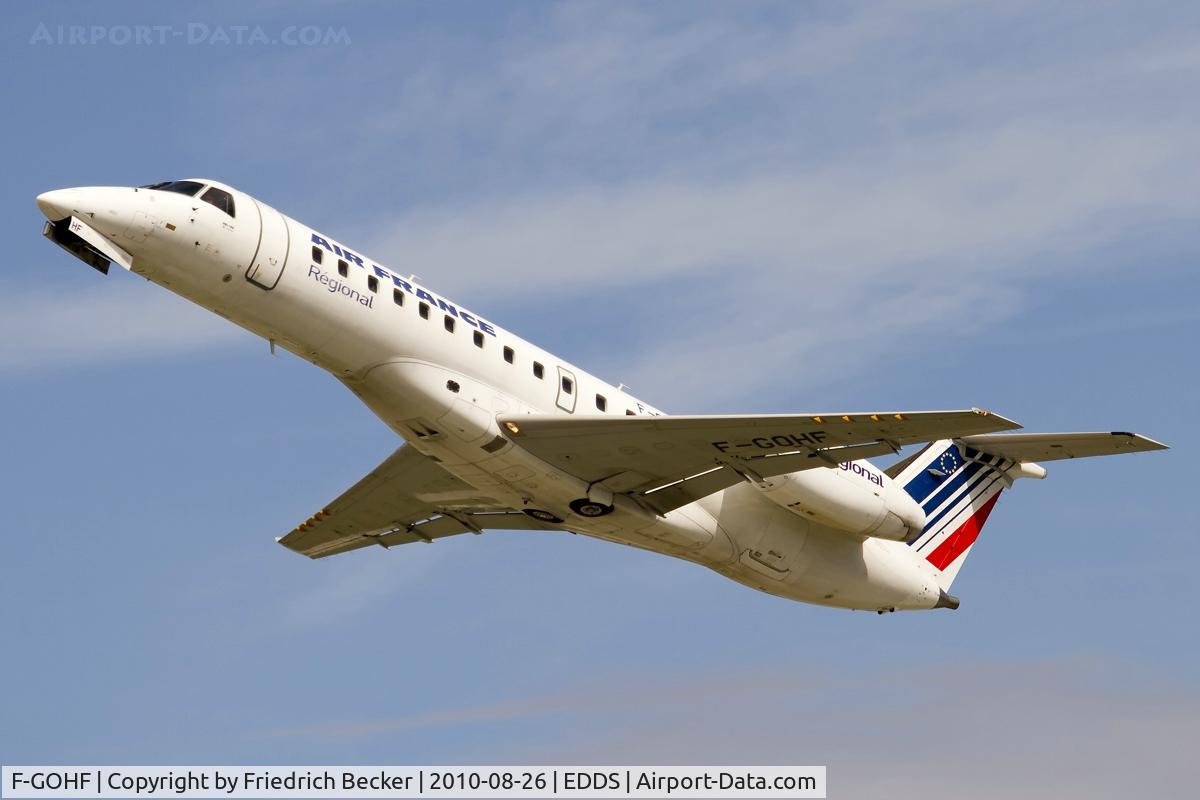 F-GOHF, 2000 Embraer ERJ-135ER (EMB-135ER) C/N 145347, departure from Stuttgart