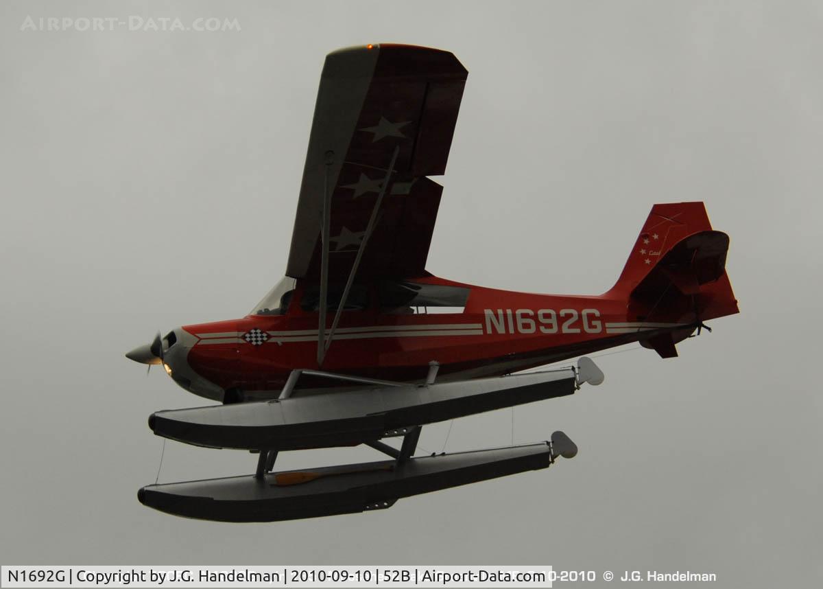 N1692G, 1968 Champion 7GCBC C/N 135, on final for lake landing