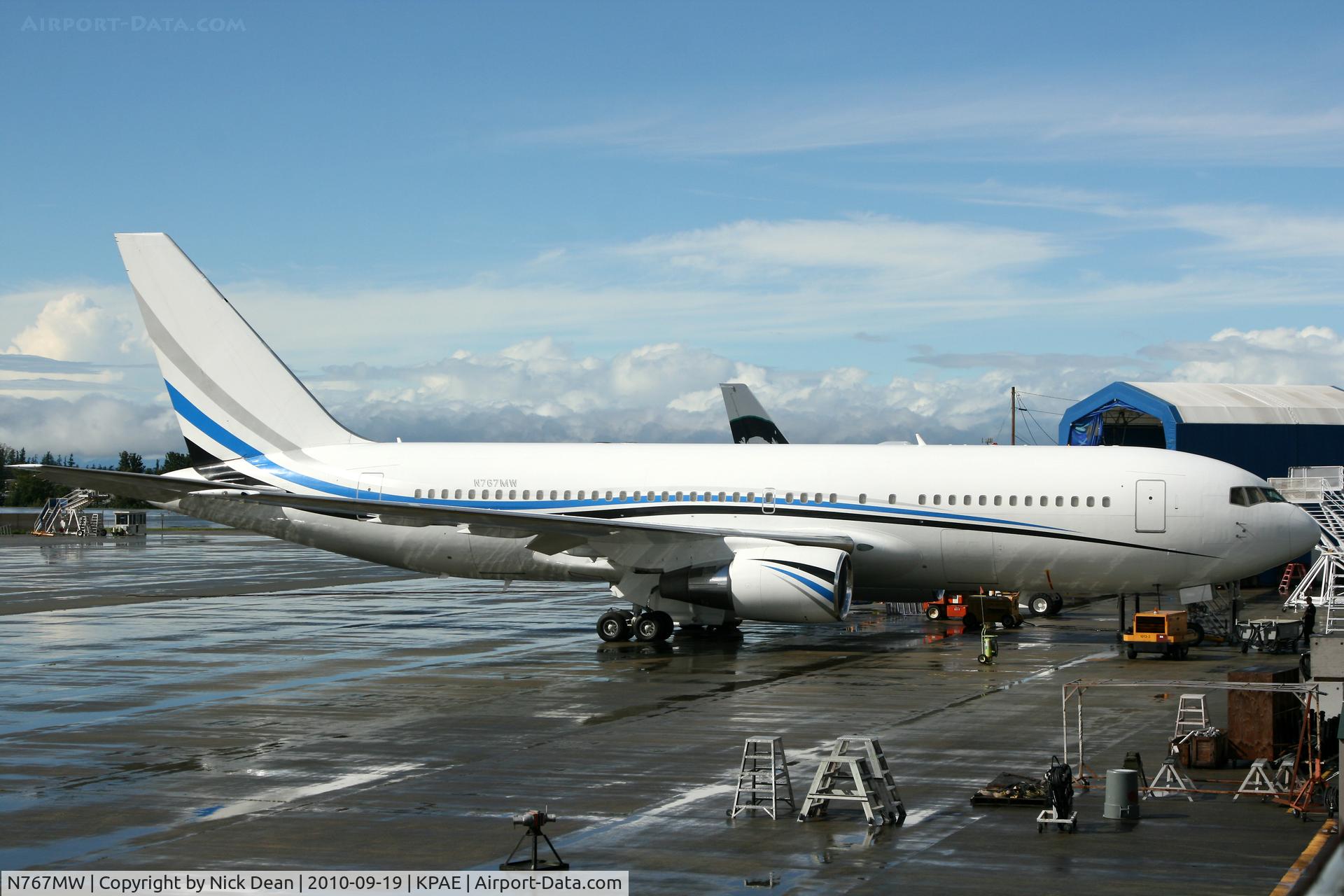 N767MW, 1982 Boeing 767-277 C/N 22694, KPAE Dallas Mavericks 767-200 in for maintenance at ATS (Aviation Technical Services) formerly Goodrich and Tramco before that.