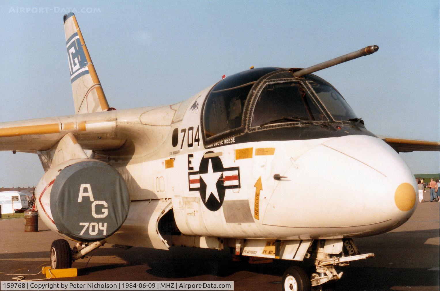 159768, Lockheed S-3A Viking C/N 394A-1097, S-3A Viking of VS-31 aboard USS Dwight D Eisenhower on display at the 1984 RAF Mildenhall Air Fete.