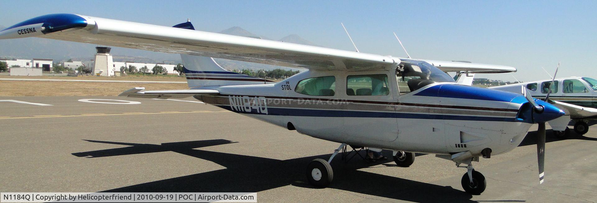 N1184Q, 1972 Cessna T210L Turbo Centurion C/N 21059684, Parked in front of Norm's Hanger Cafe for display