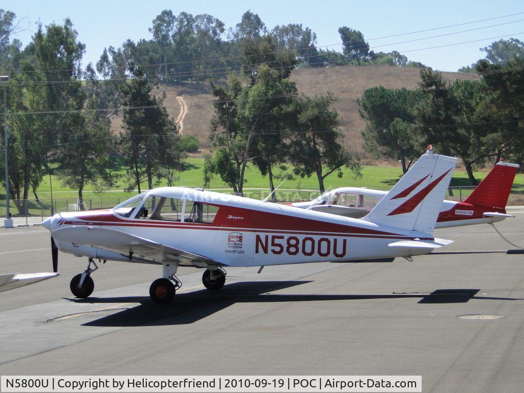 N5800U, 1967 Piper PA-28-140 Cherokee C/N 28-23502, Parked in transient parking