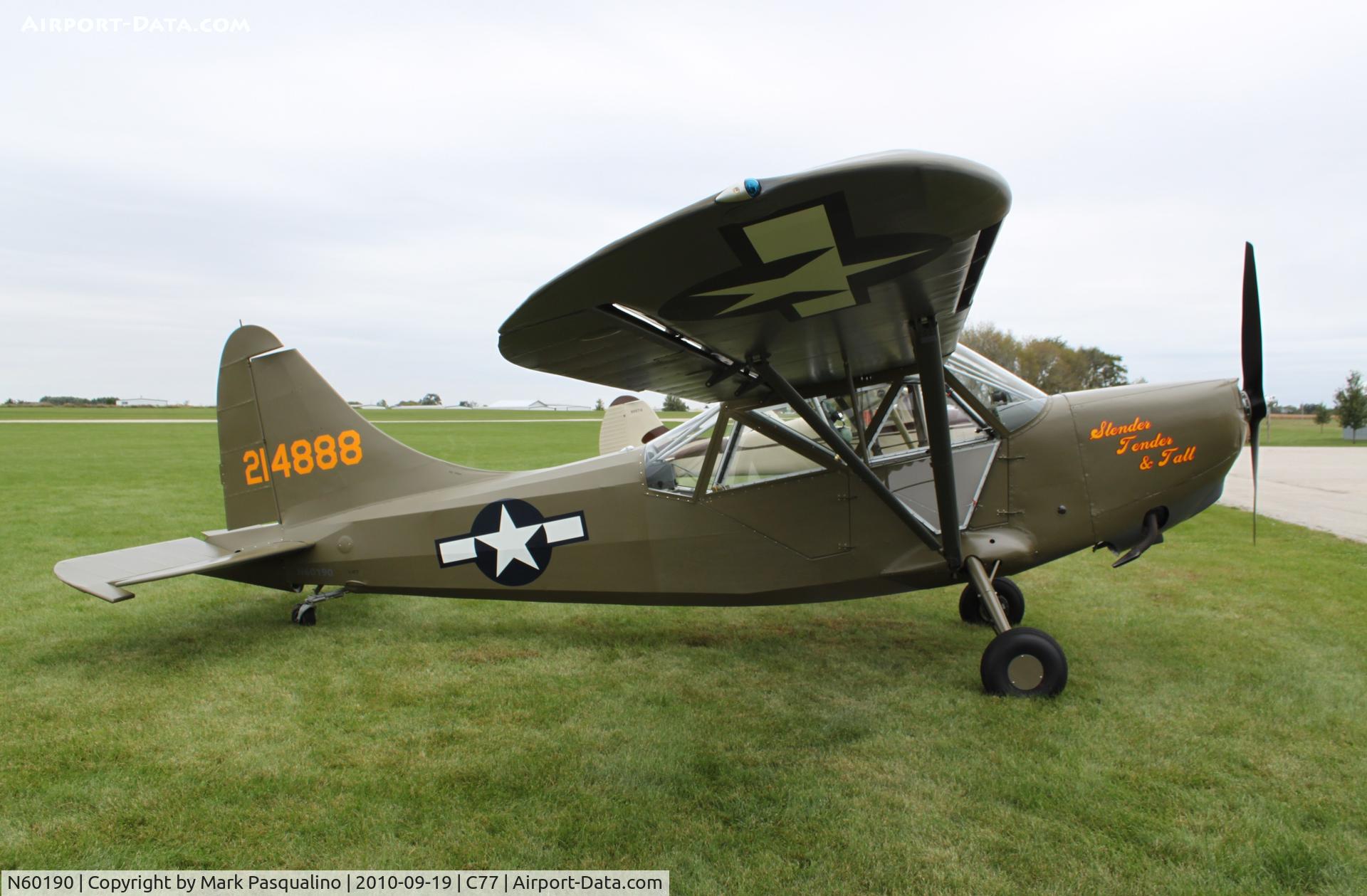 N60190, 1945 Stinson L-5 Sentinel C/N 76-91, Stinson L-5