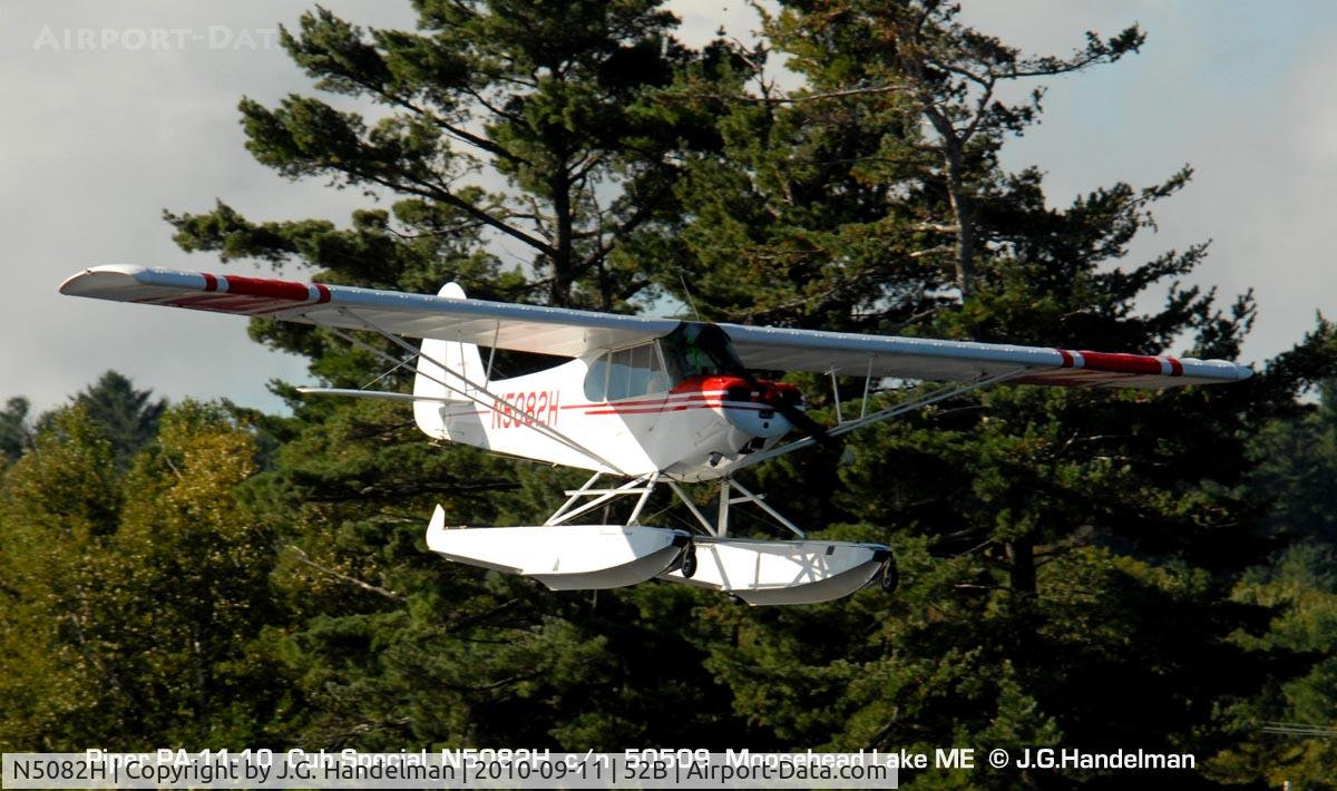 N5082H, Piper PA-11 Cub Special C/N 11981, near splash down