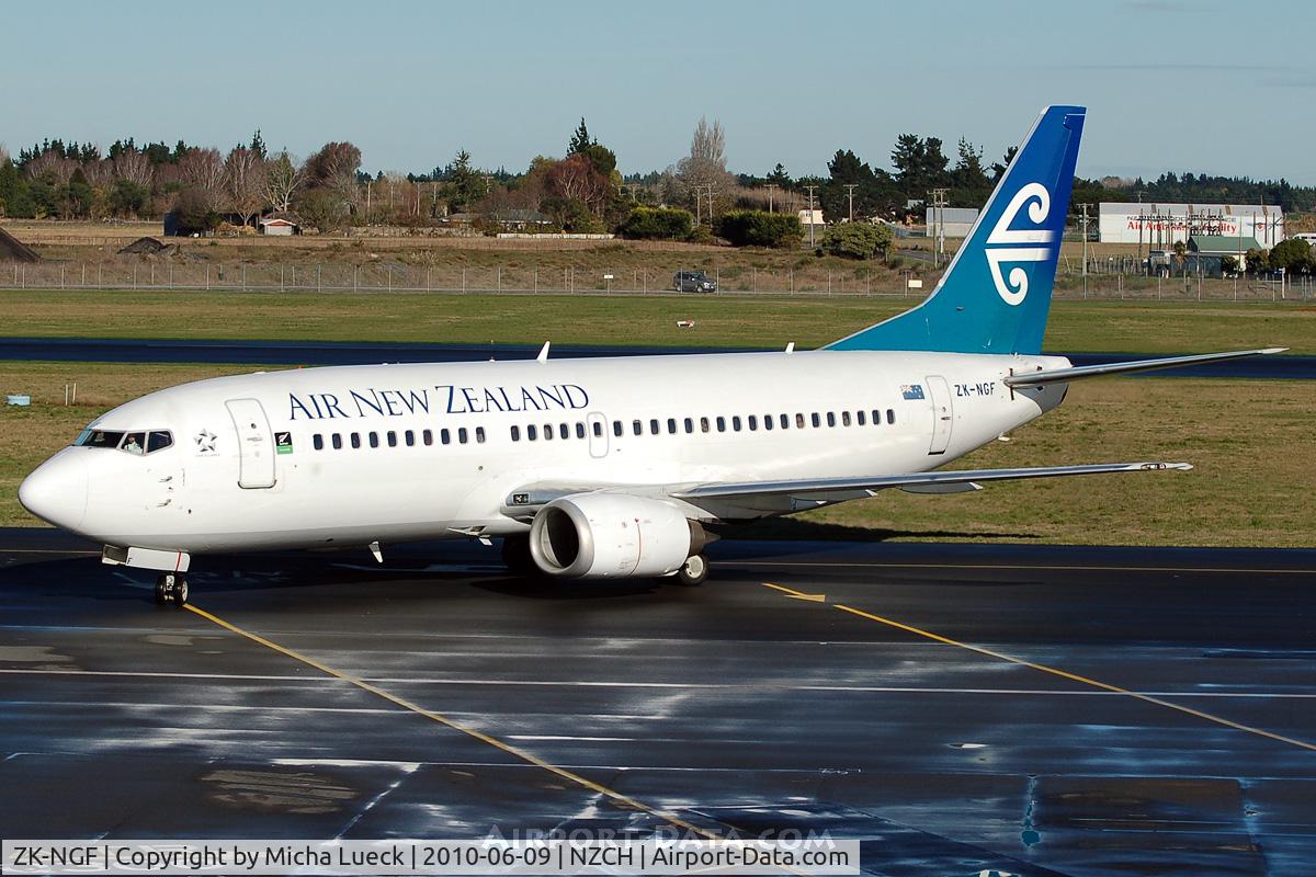 ZK-NGF, 1998 Boeing 737-3U3 C/N 28734, At Christchurch