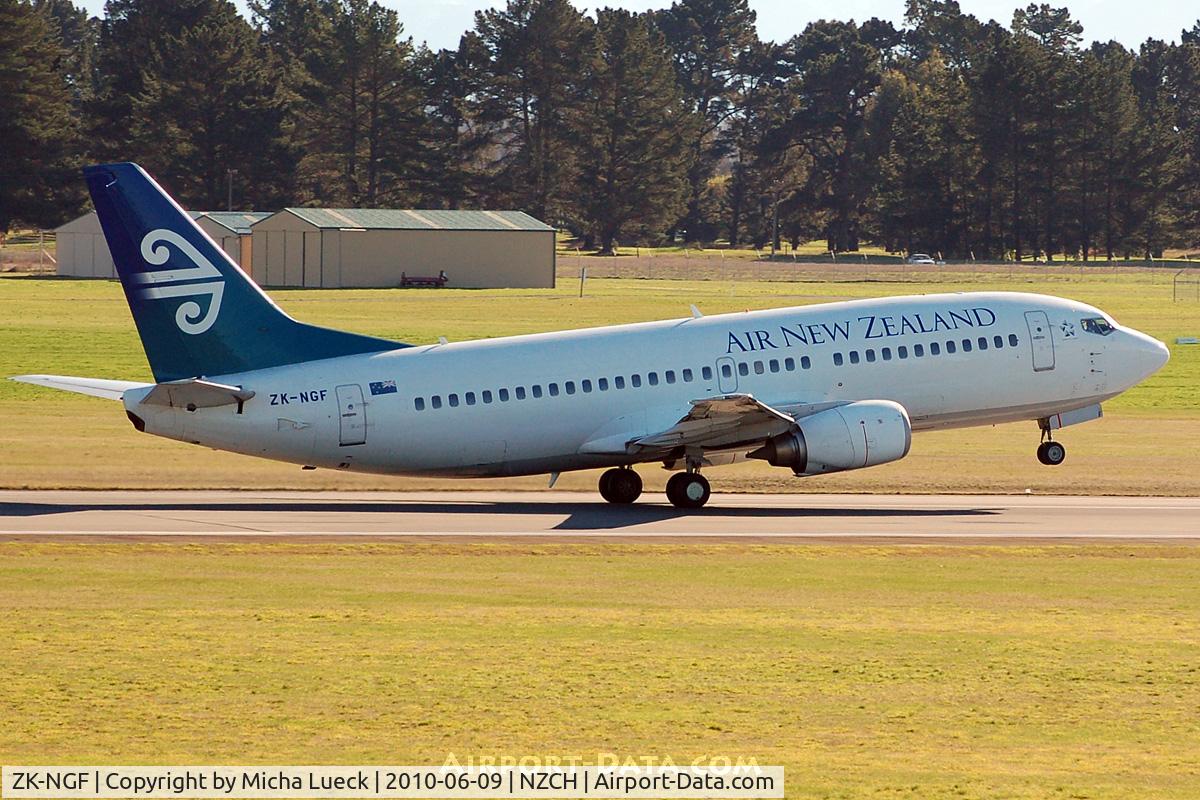 ZK-NGF, 1998 Boeing 737-3U3 C/N 28734, At Christchurch