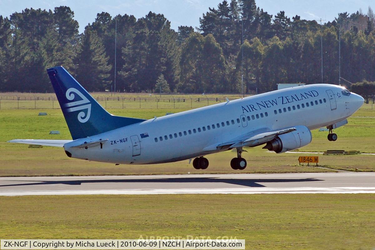 ZK-NGF, 1998 Boeing 737-3U3 C/N 28734, At Christchurch